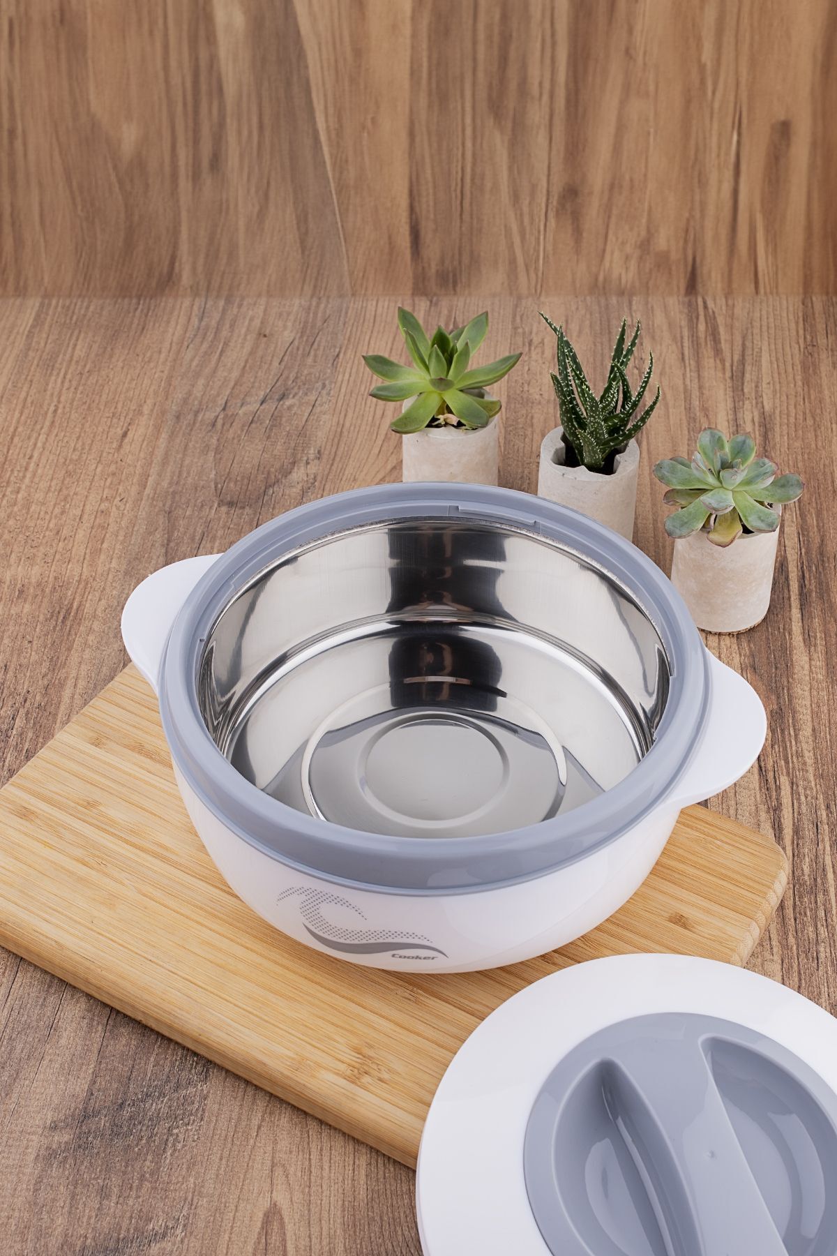 فلاسک سفید پوشش قفل Hopper Steel YK3150 گرمایش مواد غذایی عایق بندی شده حامل ترموس 1500 میل Cooker