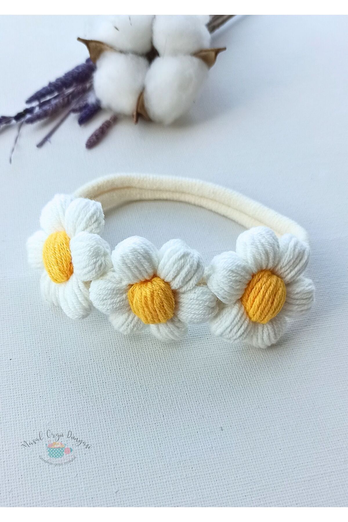 Masal Örgü Dünyası Amigurumi El Emeği  Bebek Çocuk Saç Bandı / Bandanası - Children's and Baby Hair Band fotoğrafı 2 (önizleme)