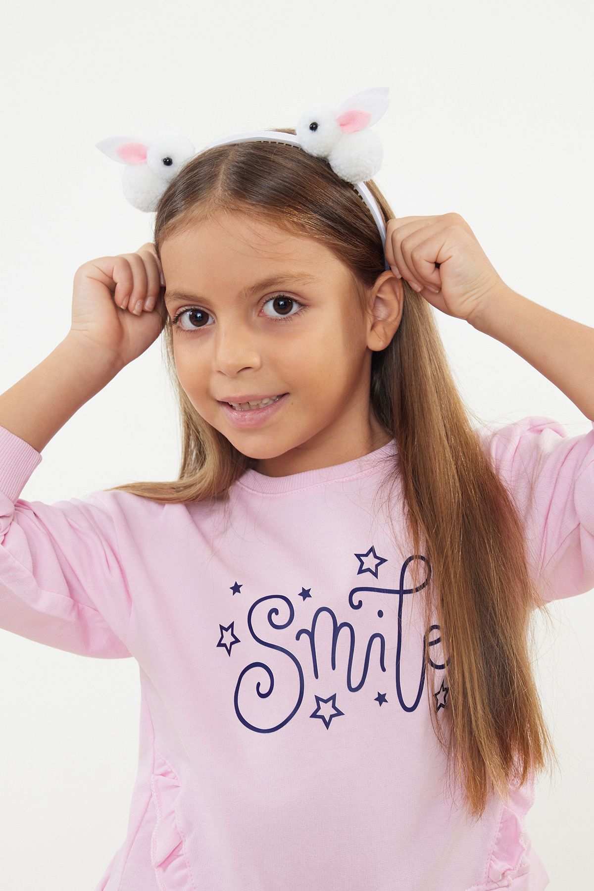 TRENDYOLKIDS Biały Królik Szczegółowy Dziewczęcy Zestaw Klamra I Krawat - 3-częściowy Tkdaw25tk00000 Kobieta - Rozmiar uniwersalny