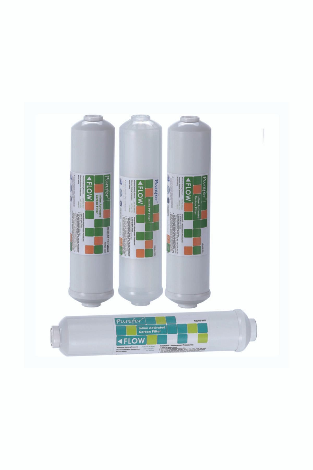 4-Piece Filter Set Suitable for Purefer Closed Case Water Purifiers
