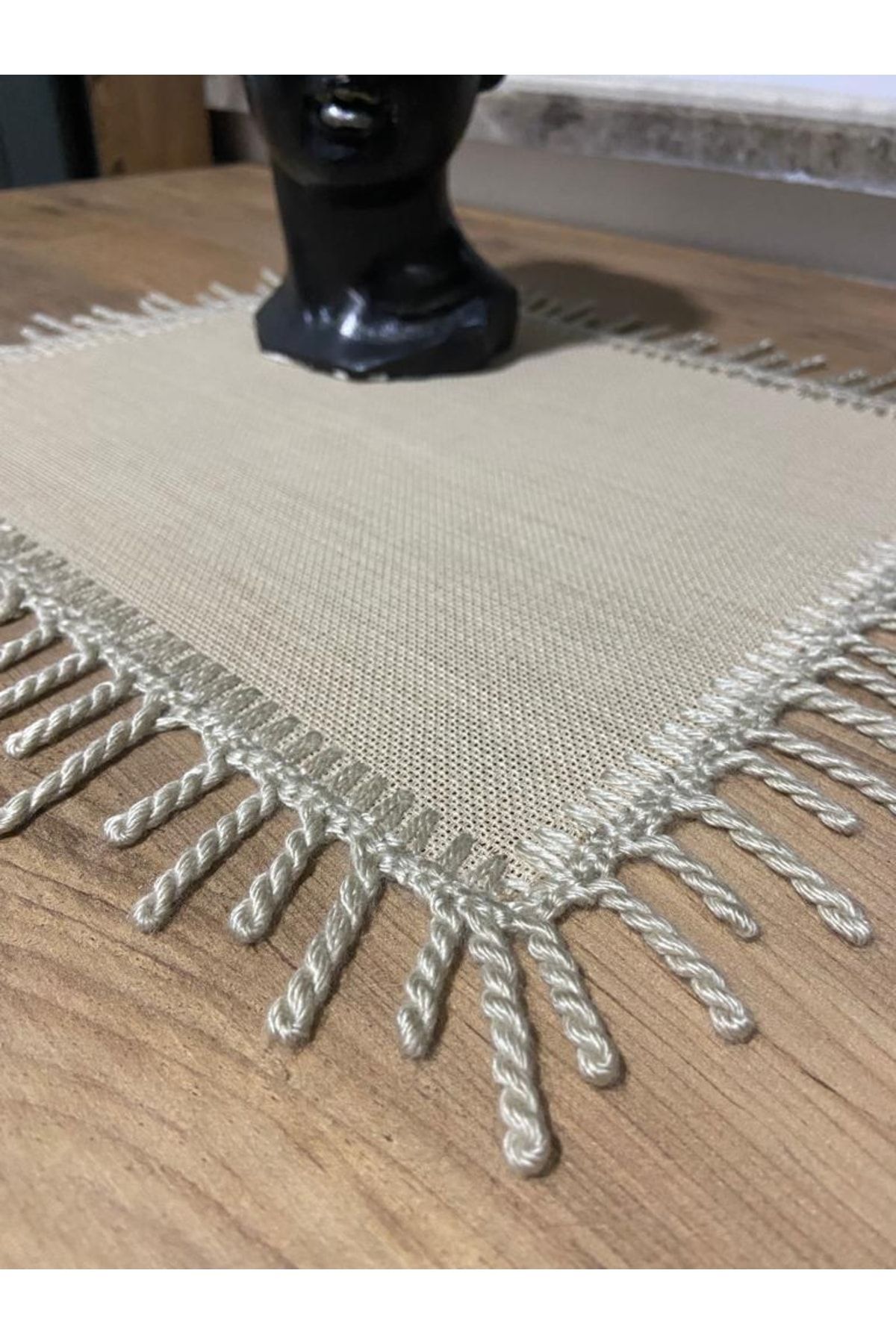 Kırışmaz Keten Linen Kumaşından Masa Örtüsü Sehpa Örütüsü Runner