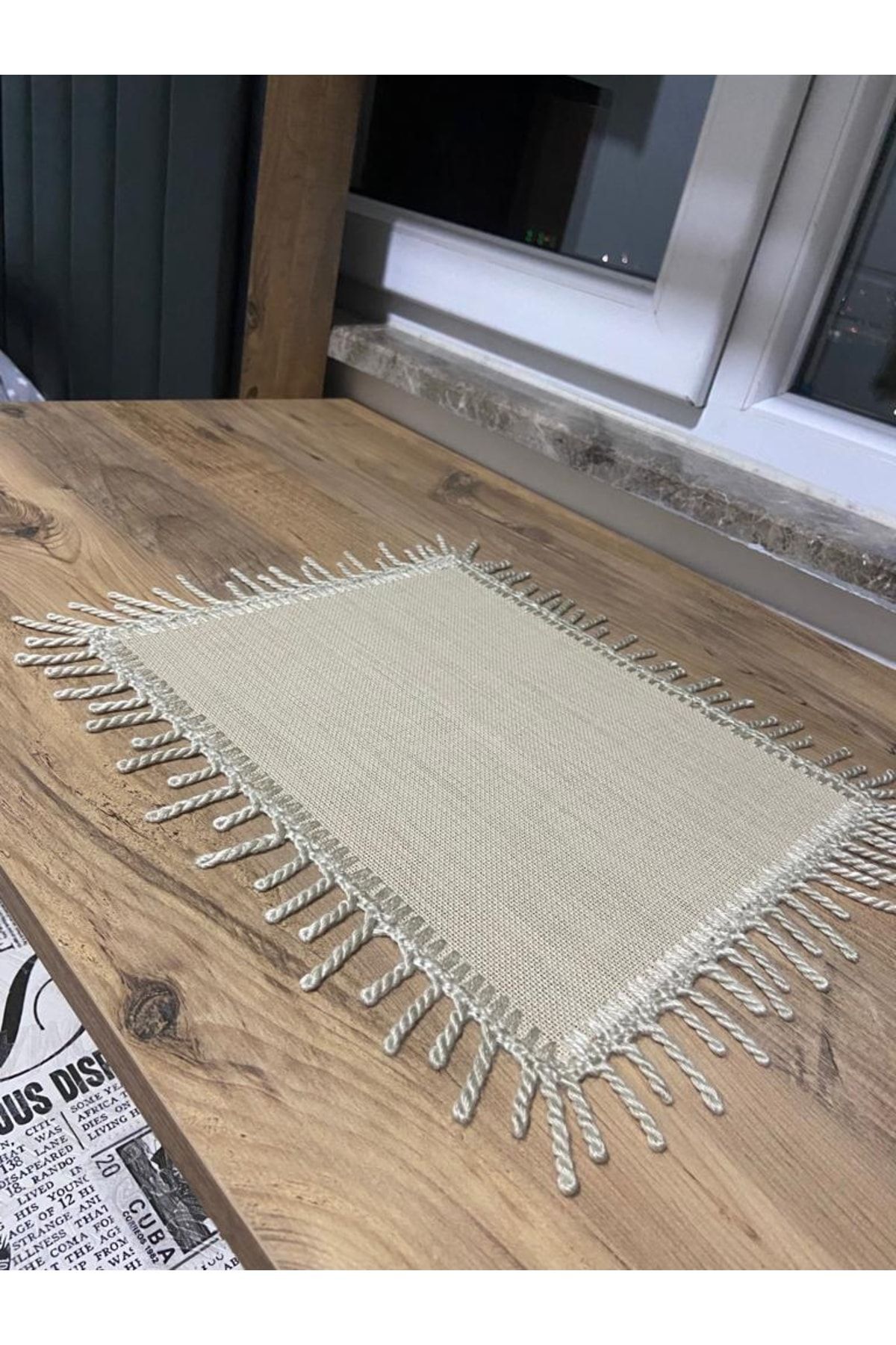 Kırışmaz Keten Linen Kumaşından Masa Örtüsü Sehpa Örütüsü Runner 4