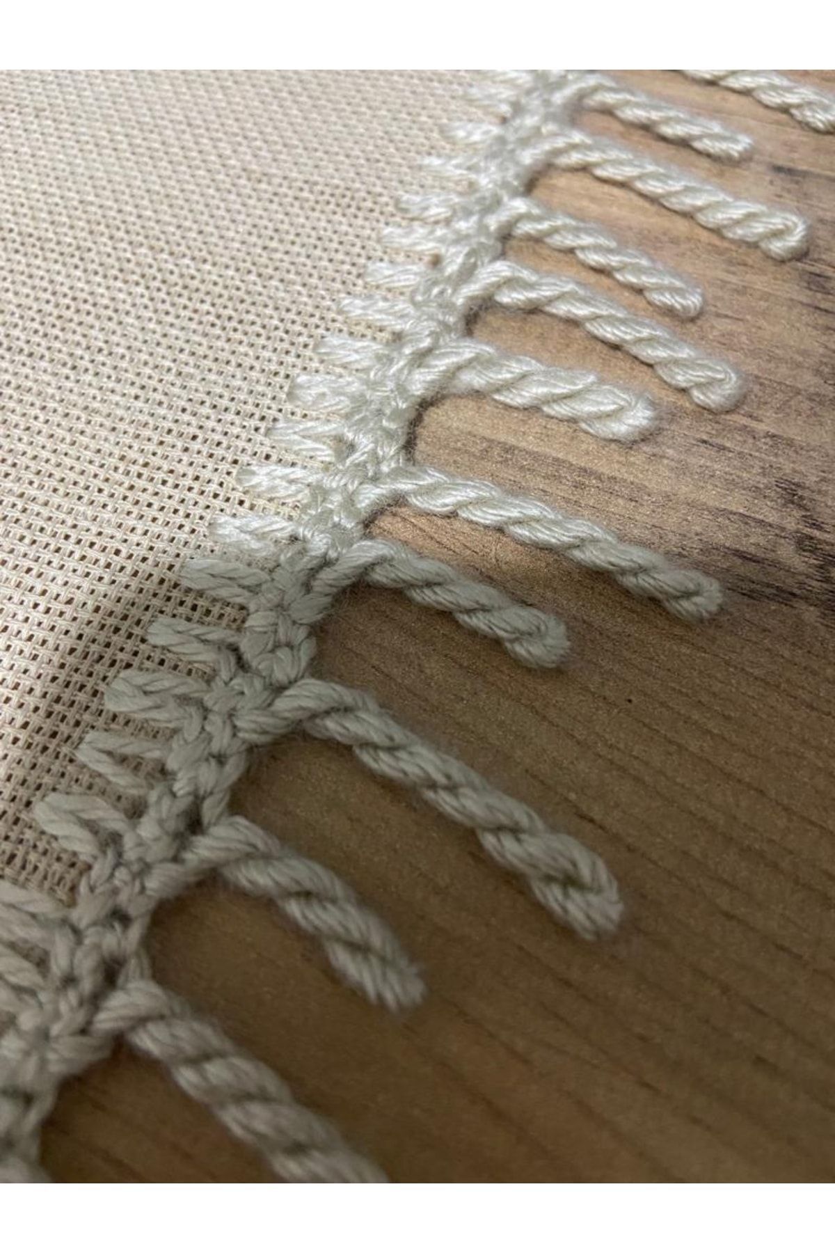Kırışmaz Keten Linen Kumaşından Masa Örtüsü Sehpa Örütüsü Runner 2