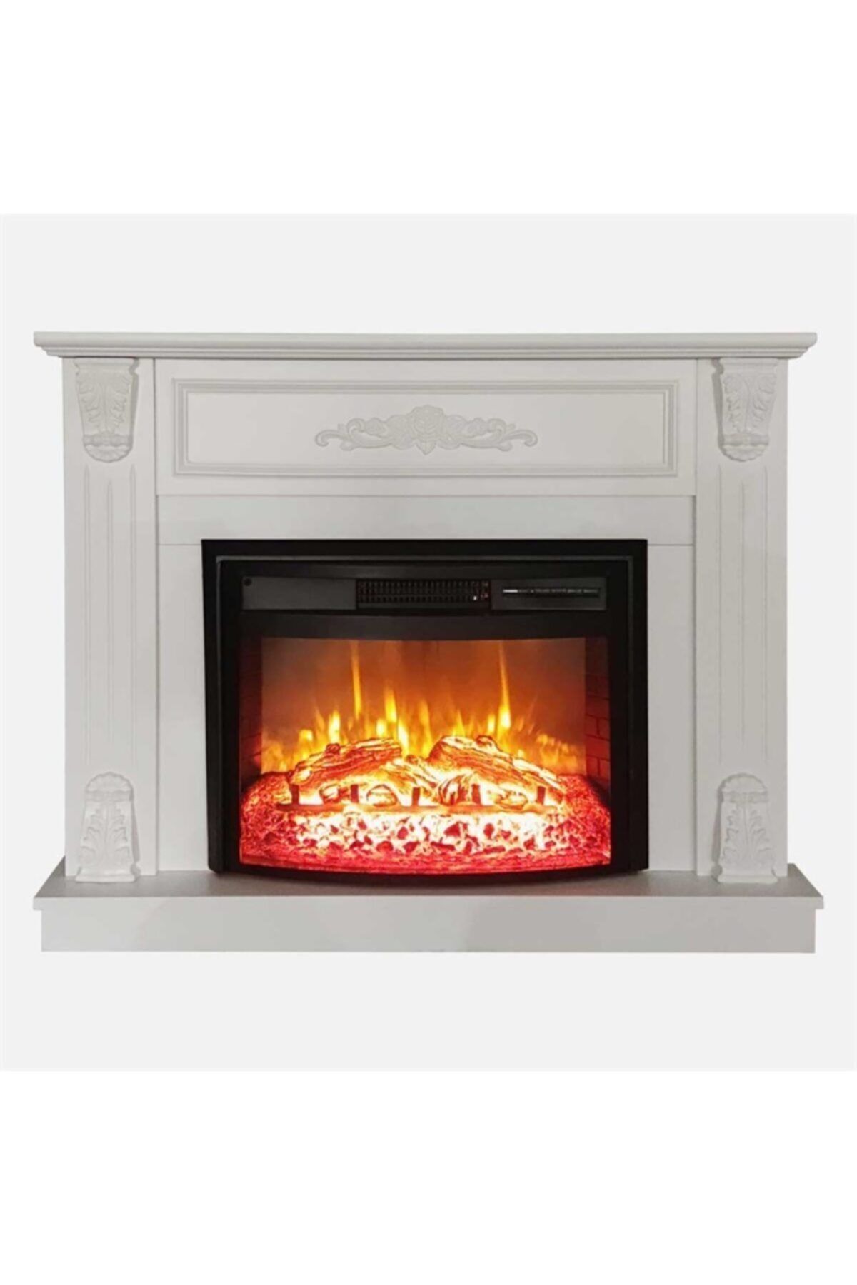 1128s 1800w Decorative Electric Fireplace with Bluetooth with Antique Embroidered Sound Effect