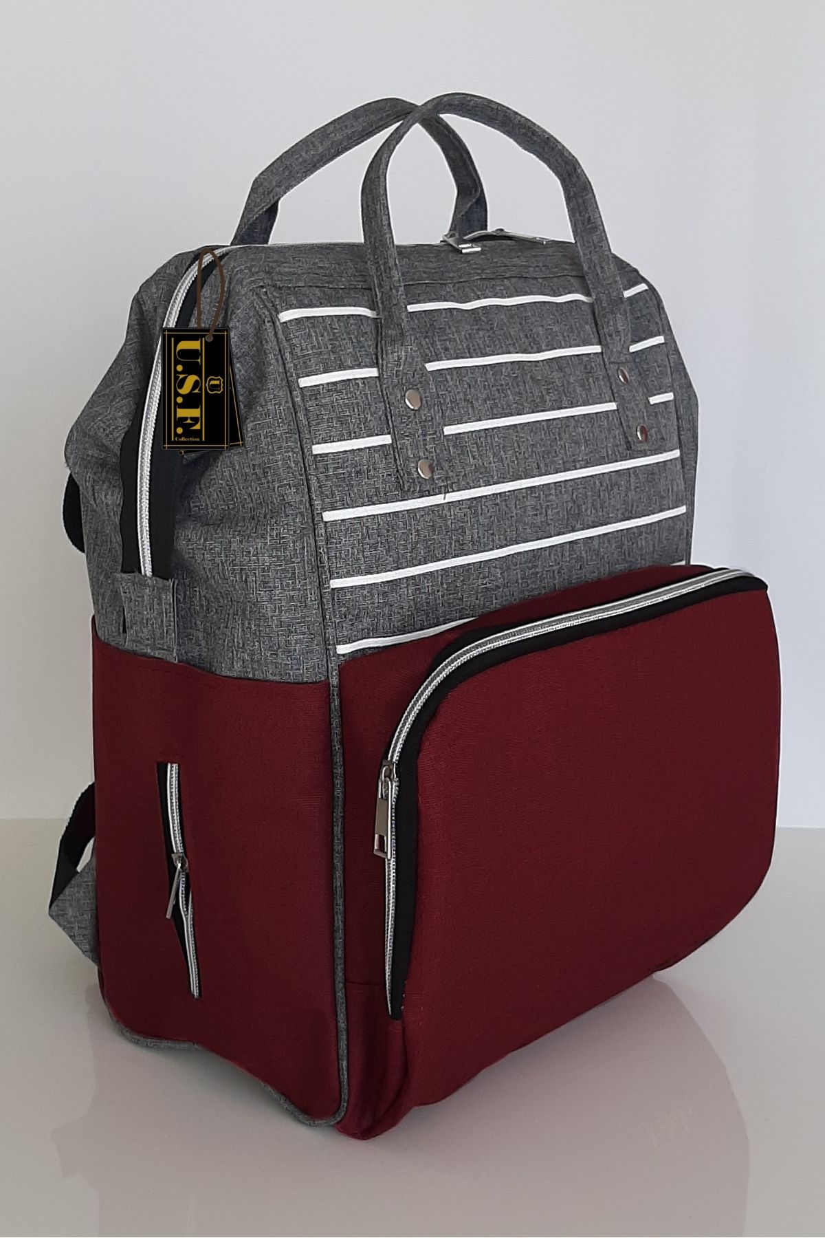 USF-Baby Care Bag Organizer Functional Mother Baby Care Backpack 1