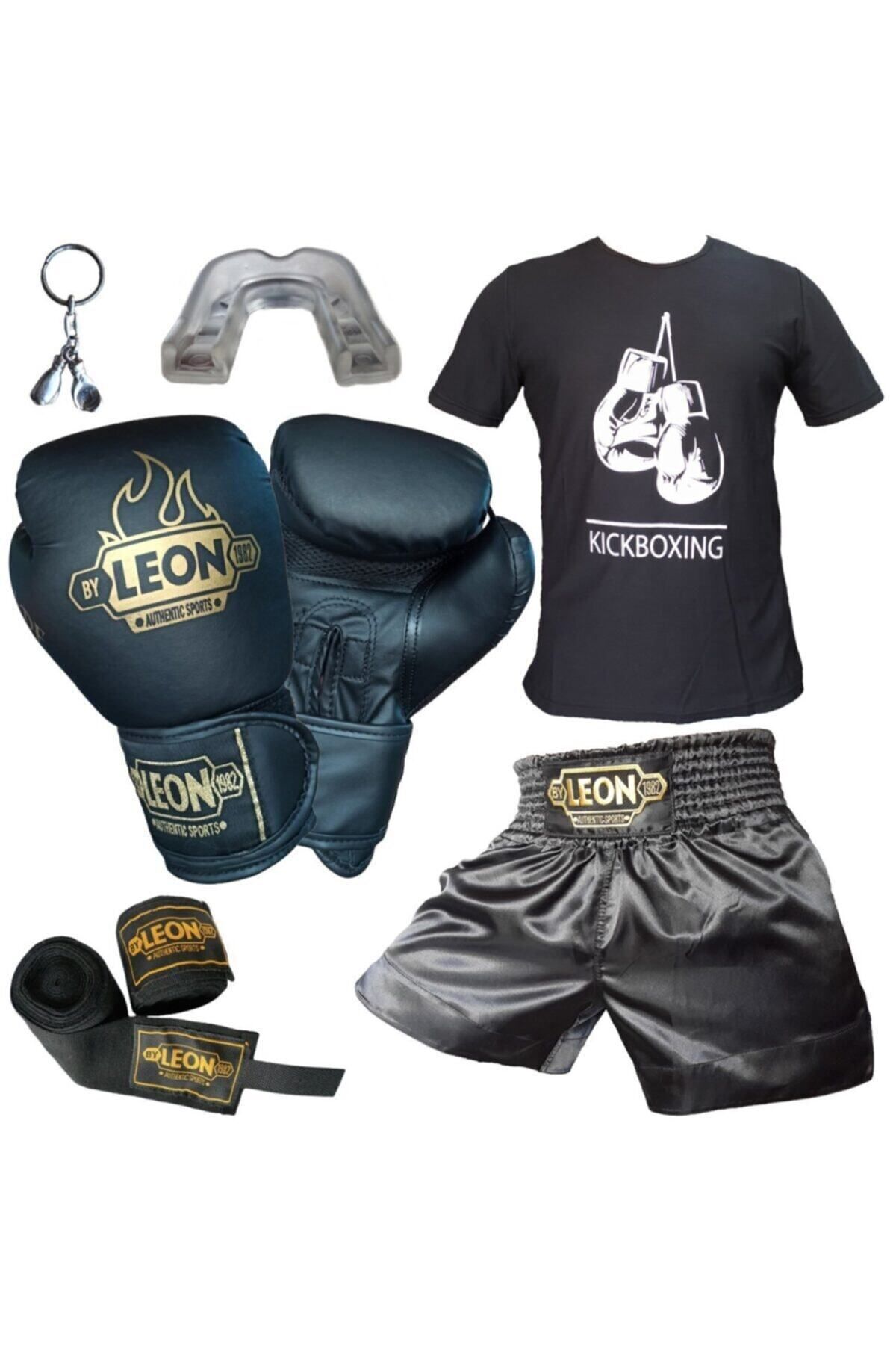 تجهیزات بوکس مشکی تی شرت کوتاه ، باند دسته ای از Boxing Grong By Leon 1982