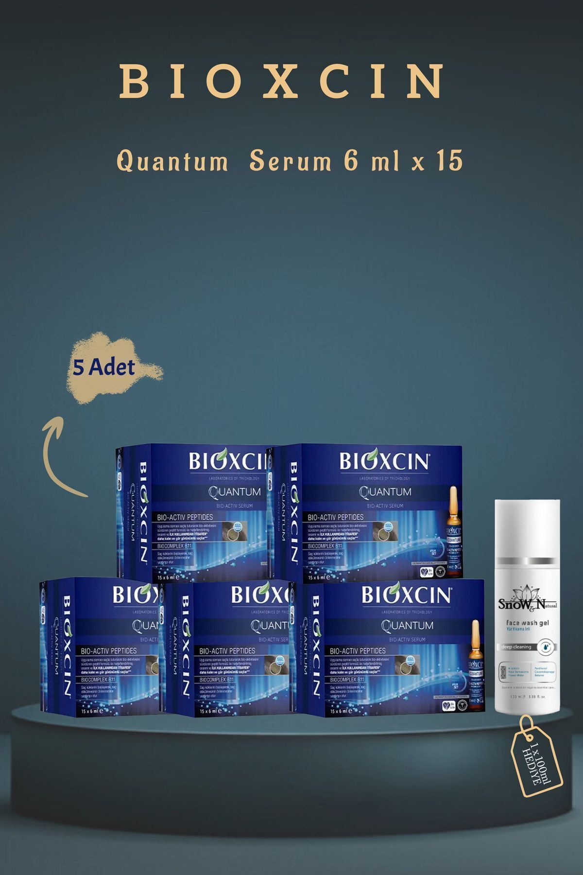 ست 5 بسته سرم کوانتوم بیو اکتیو 15x6ml Bioxcin