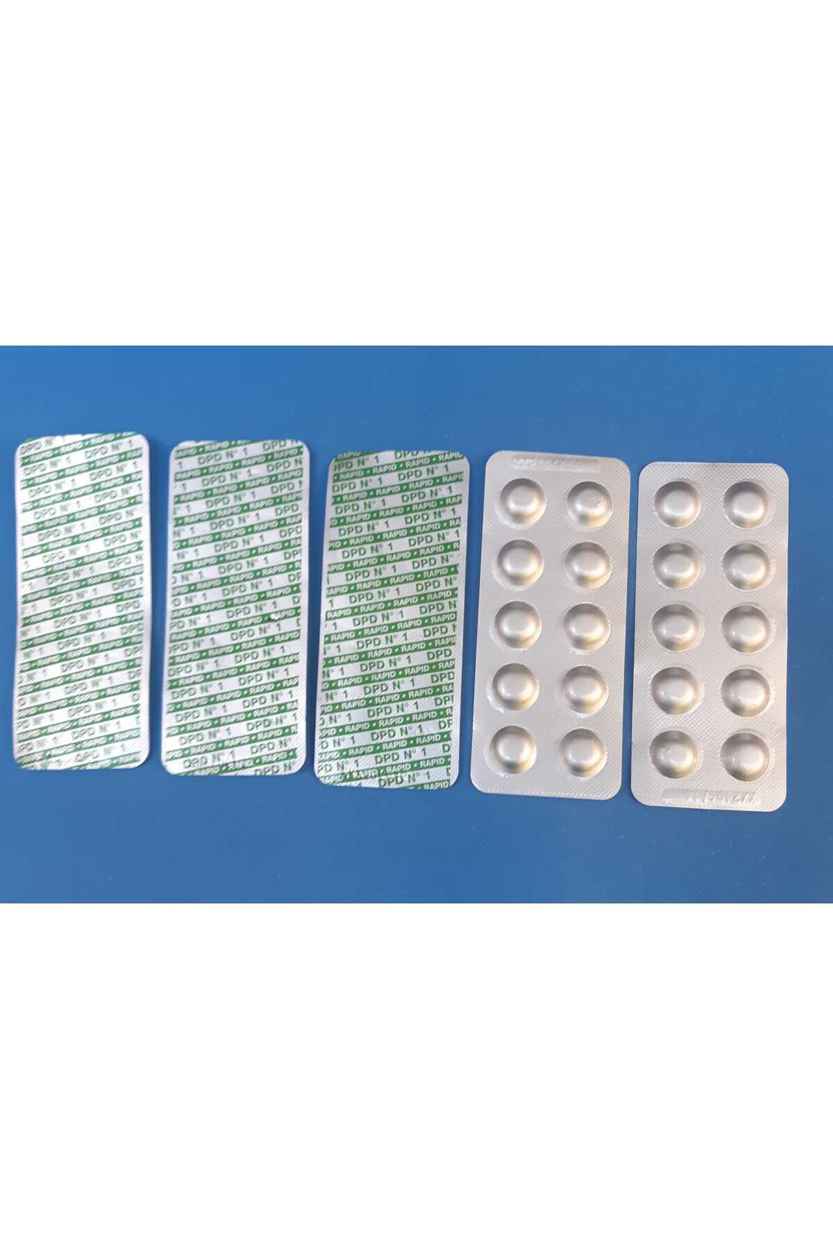 Havuz suyu serbest klor test tableti (DPD) 50 tablet 2
