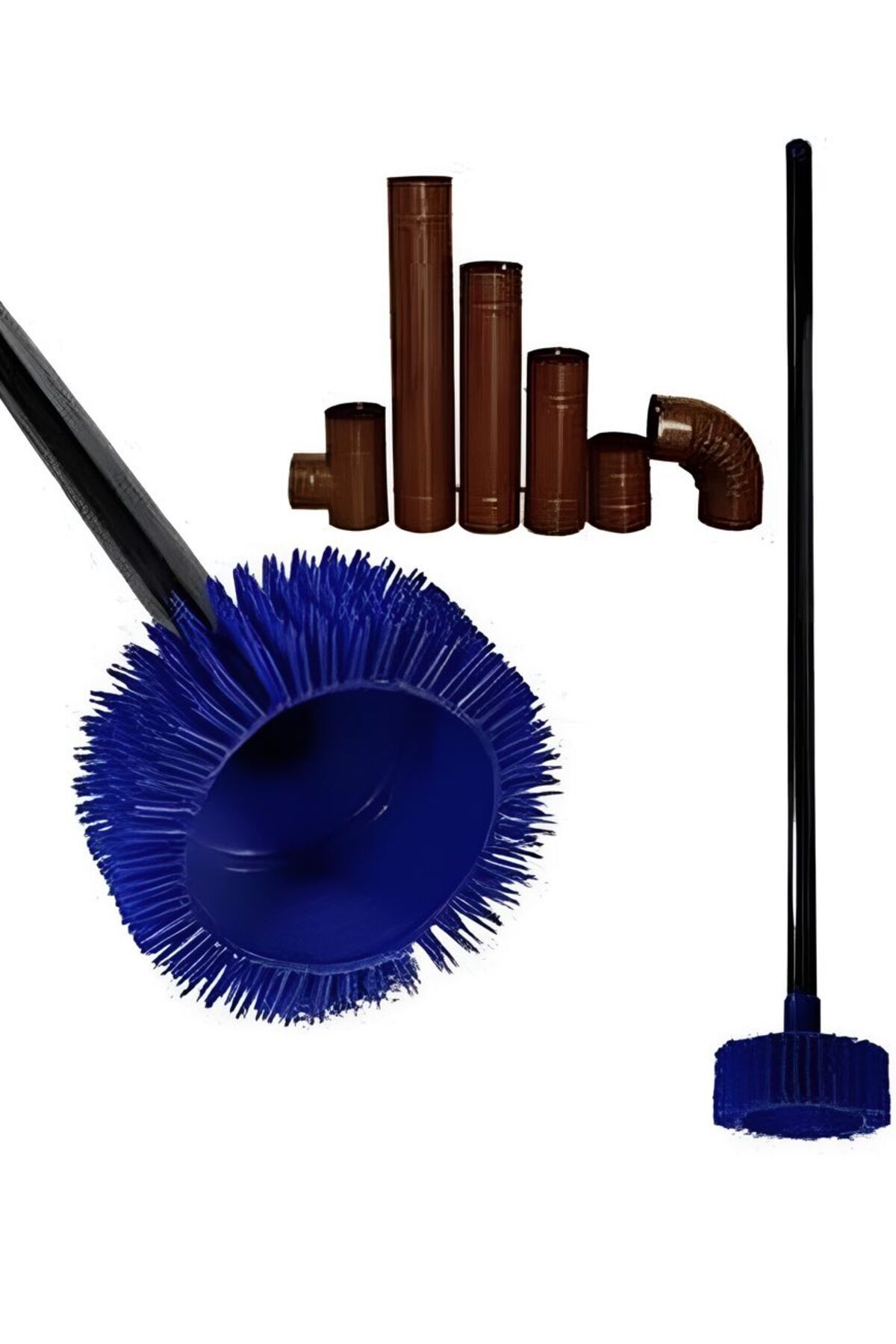 Metler Soba Borusu Temizleme Fırçası Şömine Soba Baca Temizleme Fırçası +Alüminyum Sap (Saplı Fırça)