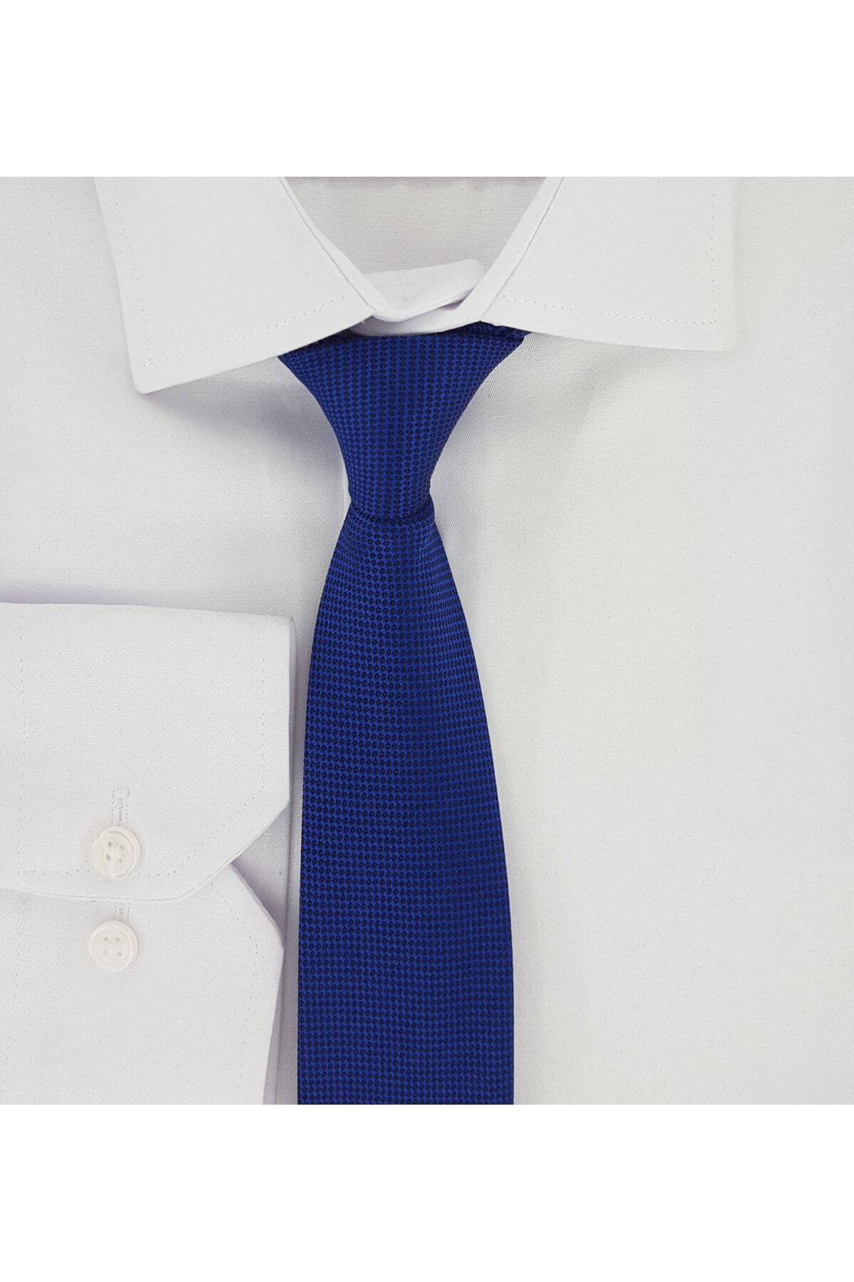 کراوات مردانه آبی سرمه ای Elegante Cravatte | KD033 اورجینال - تصویر 2