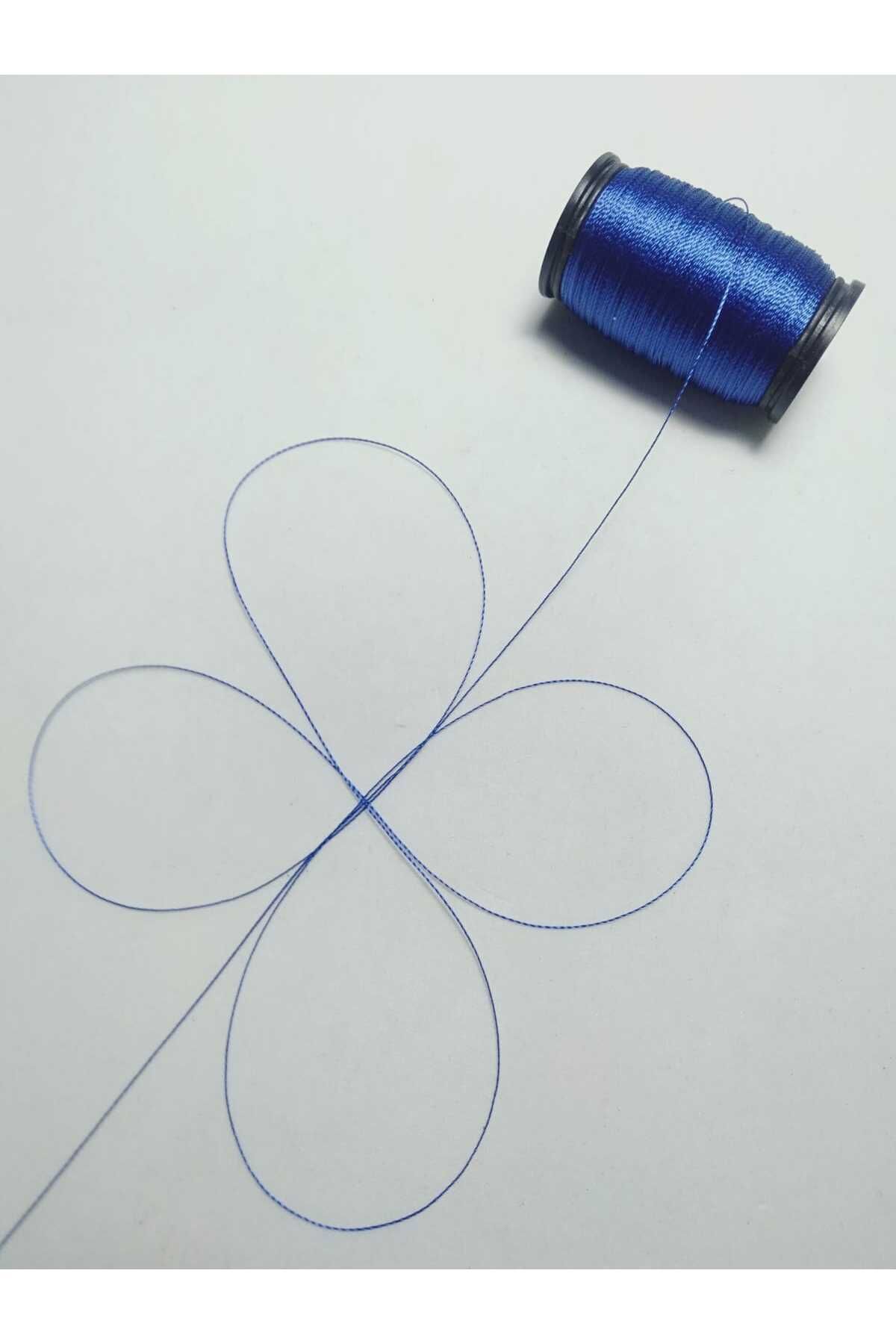 0.2 Mm 60 Metre Tesbih Ipi Saks Mavi Renk ( En Ince Tesbih Ipi )