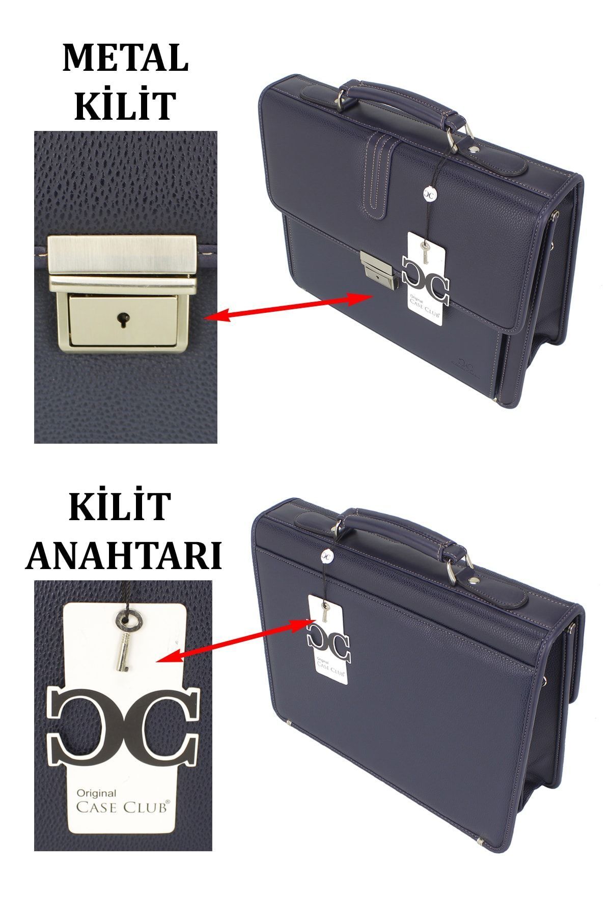 Case Club-Briefcase A4 Paper and File Compatible with Lock Mechanism and Shoulder Strap 4