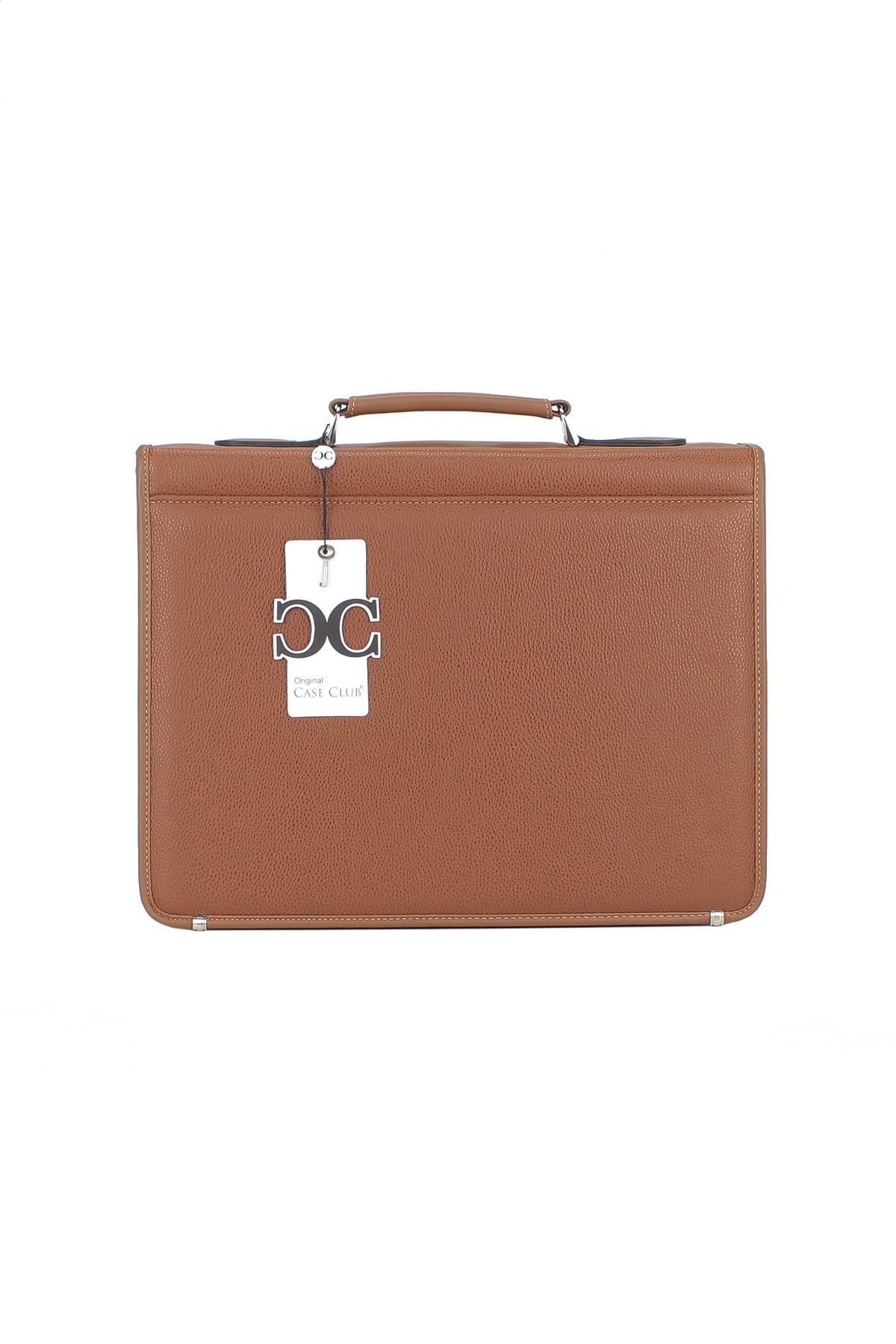 Case Club-Men's Briefcase with Lock Mechanism File Compatible Shoulder Strap 7