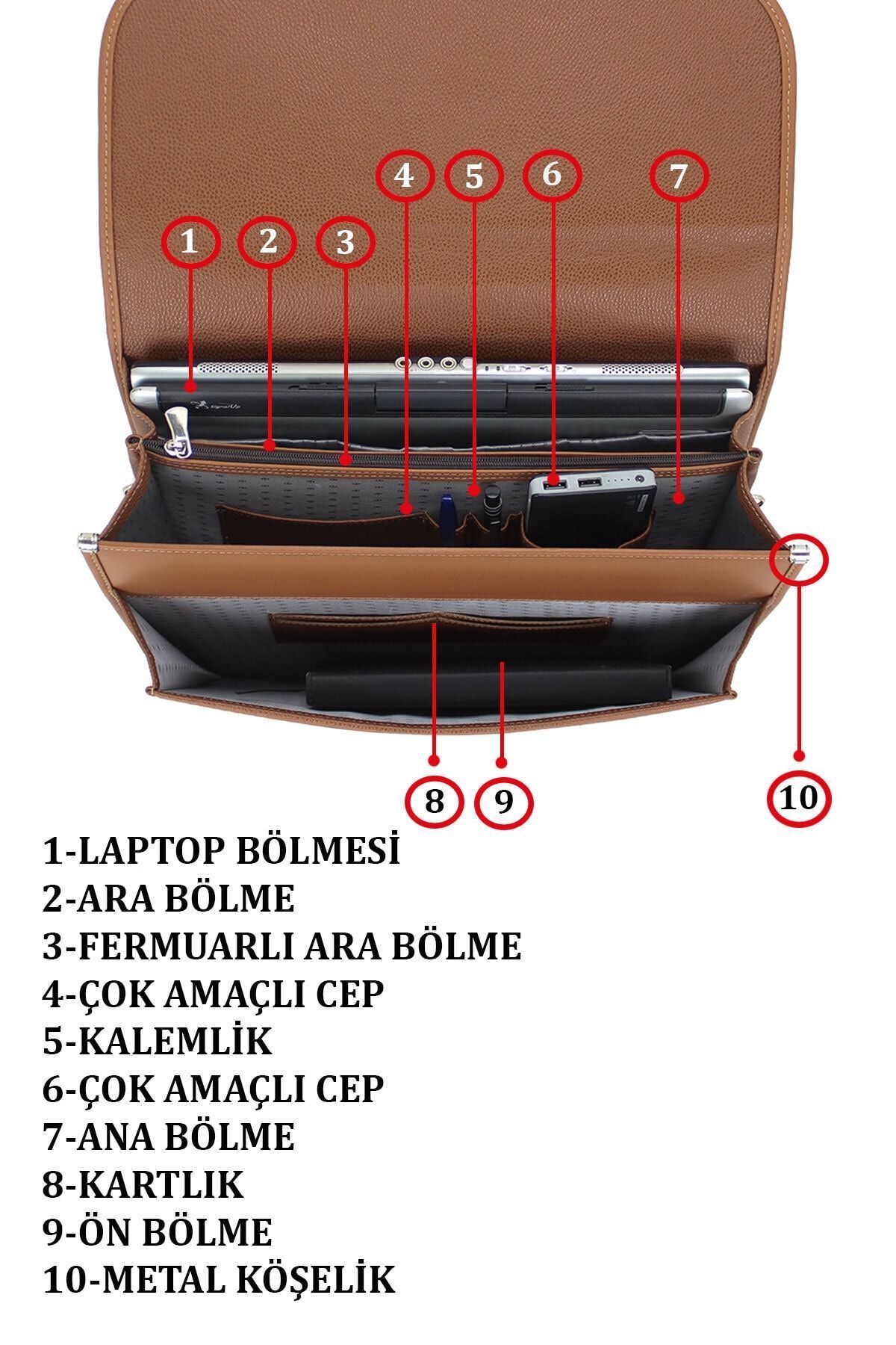 Case Club-Men's Briefcase with Lock Mechanism File Compatible Shoulder Strap 3