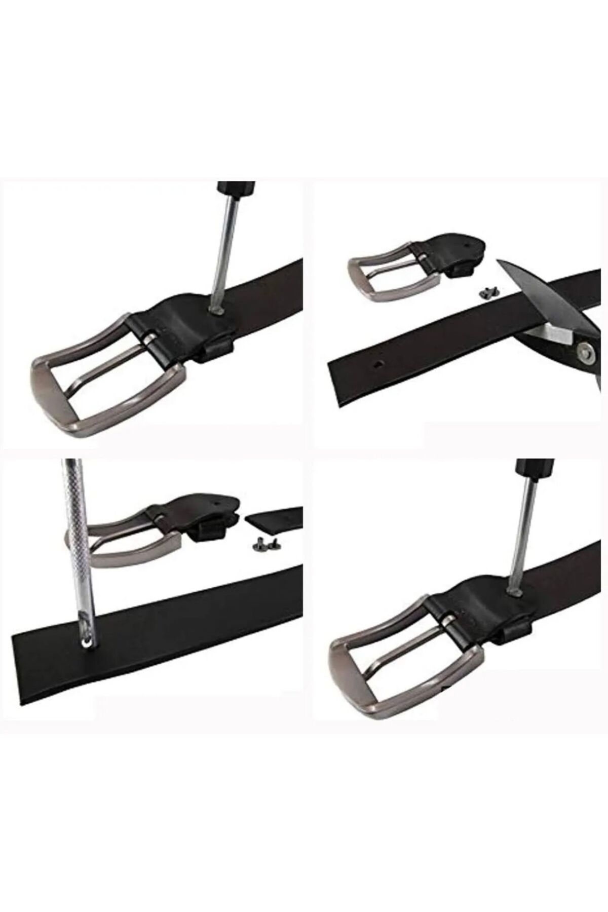 کمربند مردانه مشکی Cankardeşler | canmelinda اورجینال - تصویر 3