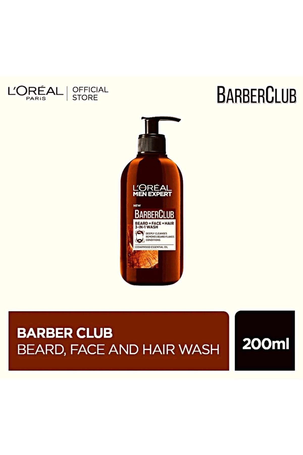 L'Oreal Paris Men Expert-Barber Club 3 In 1 - 200ml Beard, Face and Hair Washing Gel 8