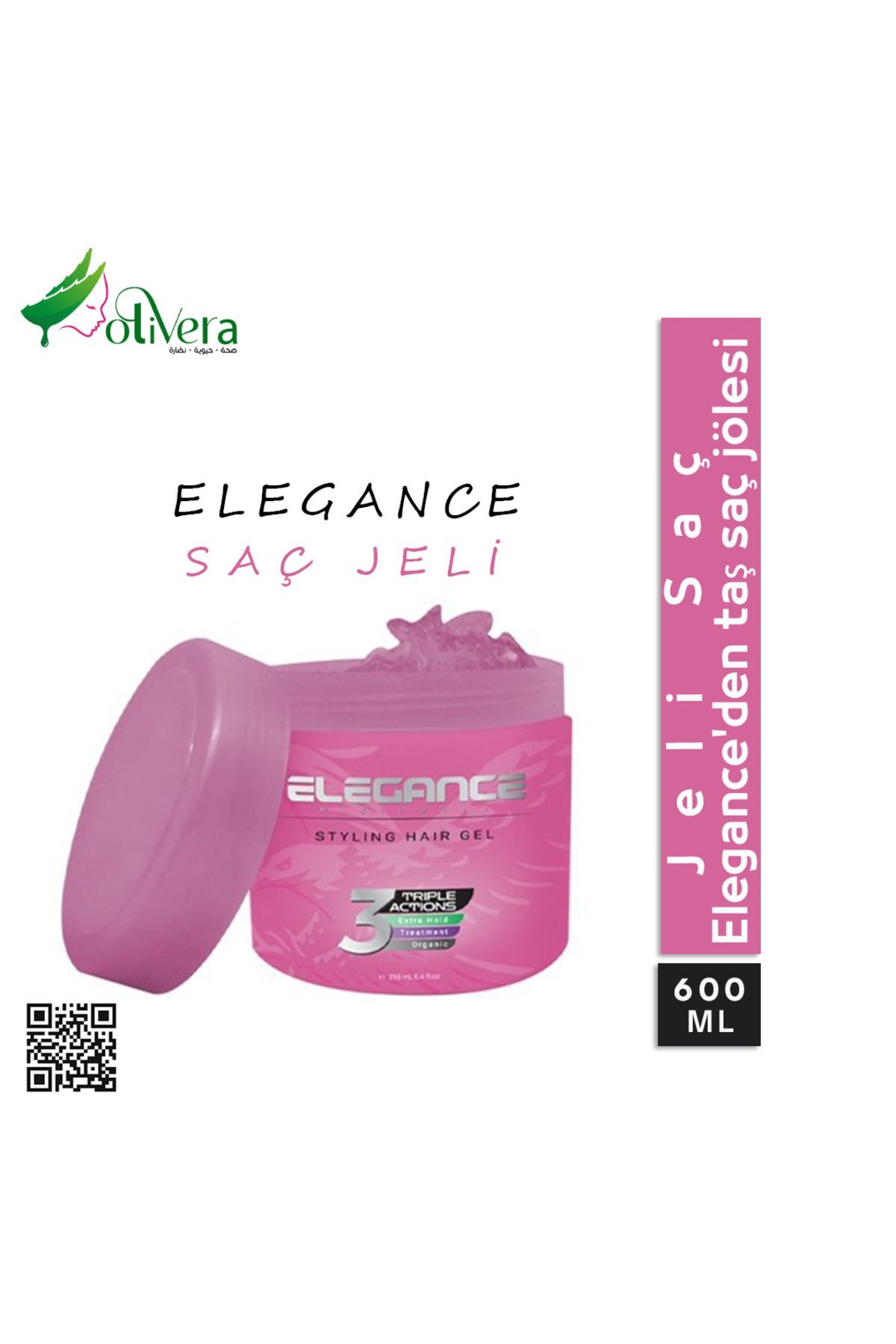 Elegance Pembe Saç Jeli Original 600ml