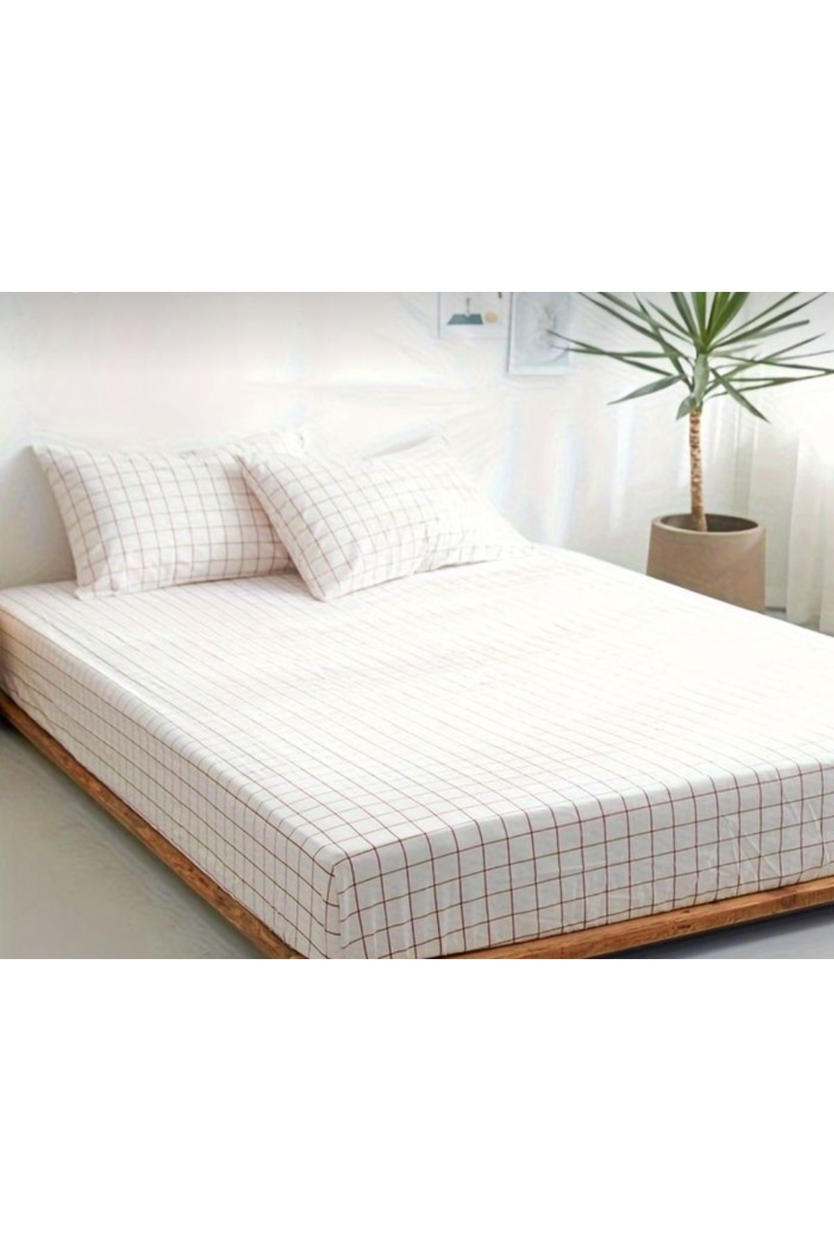 Totem-Totemhome Ranforce Elastic Checkered Sheet Set 1