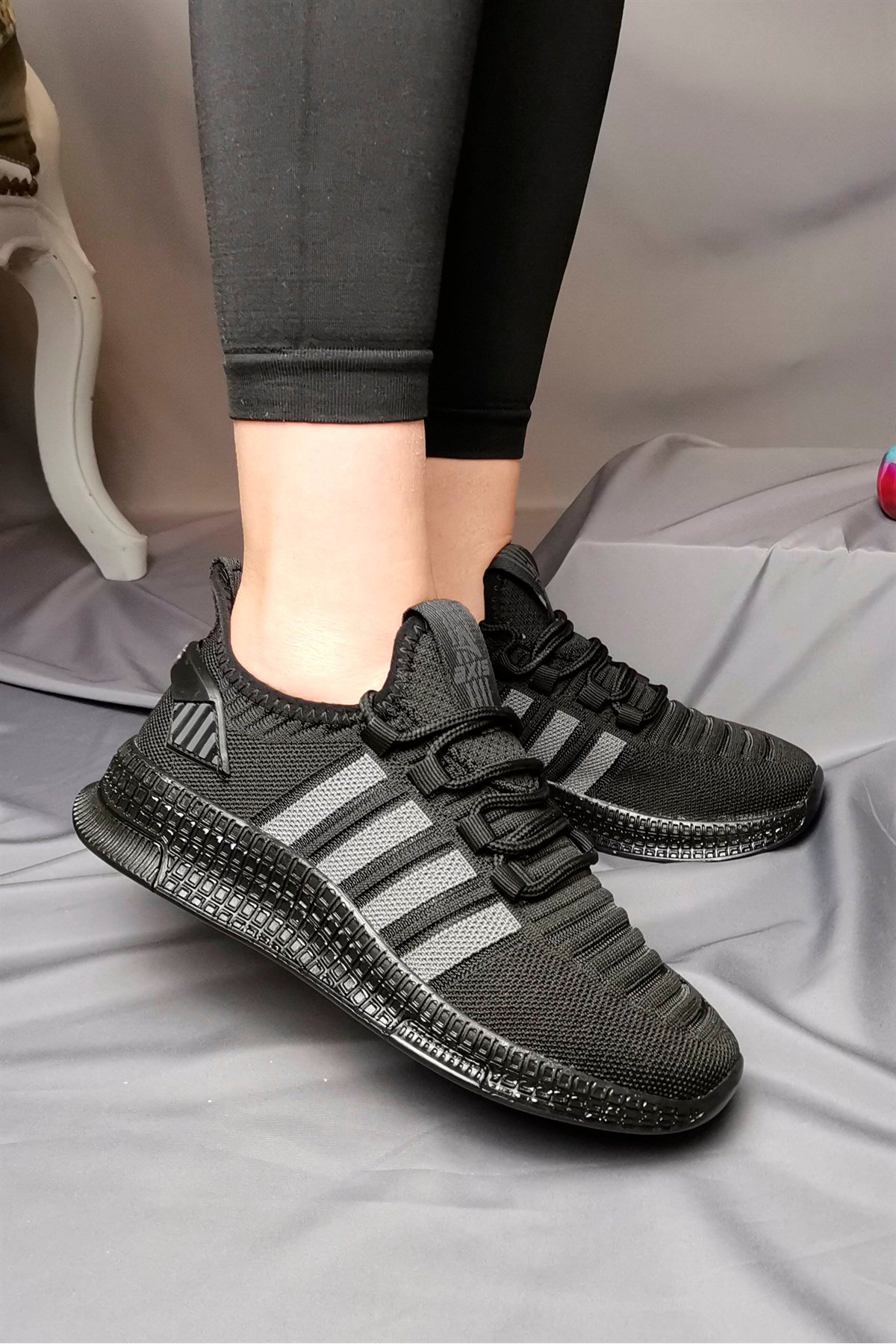 MORENİCA Unisex Siyah Spor Ayakkabı
