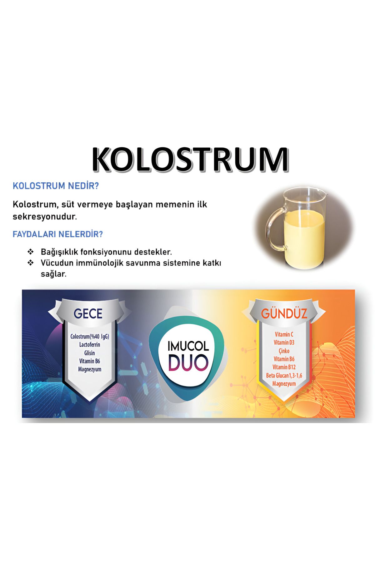 EMGEN-IMUCOL DUO - Night and Day Dual Use Colostrum 20+20 Capsules 3