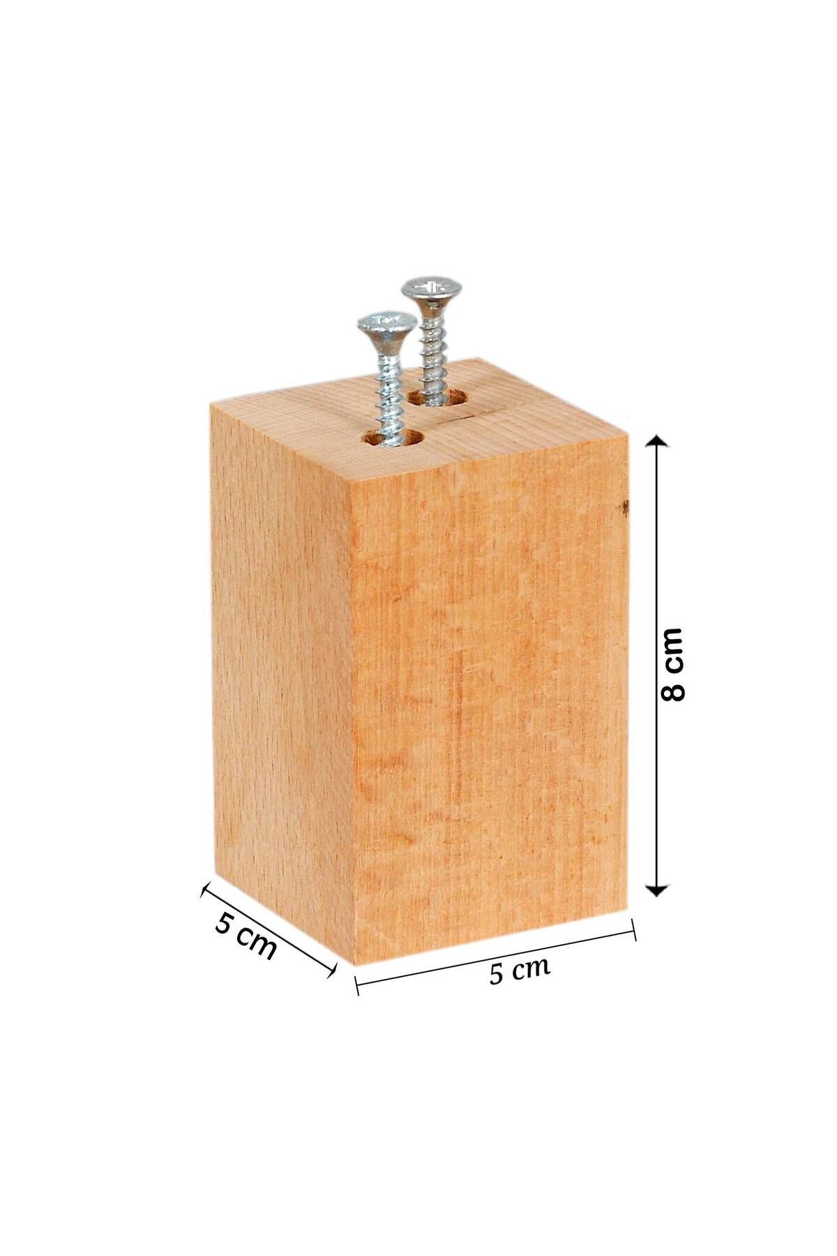 Koltuk Masa Sandalye Kanepe  Sehpa Ünite Ağaç  Ayak Yükseltici Takoz Boy 8 cm En 5x5 cm