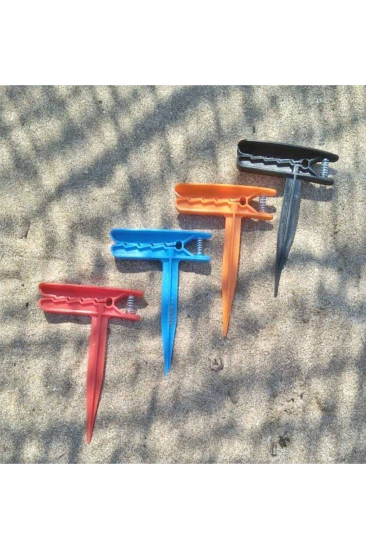 Boldy-Set of 2 Towels and Stakes - for Beach and Peg - Piled Stabilizer - Towel Holder 8