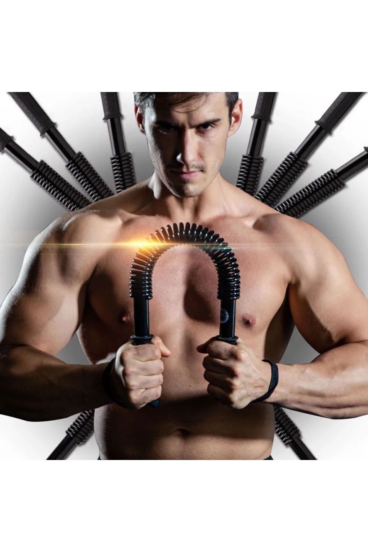 Reidan 65cm 40 kg Bük Bük Göğüs El Yayı Aleti Cihazı Geliştirici Kol ve Karın Kasları Için Yay