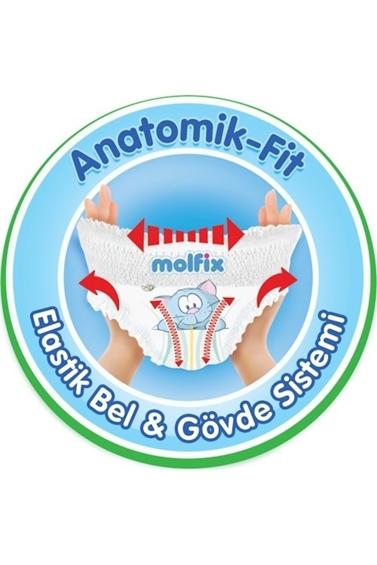 Molfix Külot Bebek Bezi Ultra Avantaj Beden:4 (7-14kg) Maxi 272 Adet fotoğrafı 4 (önizleme)