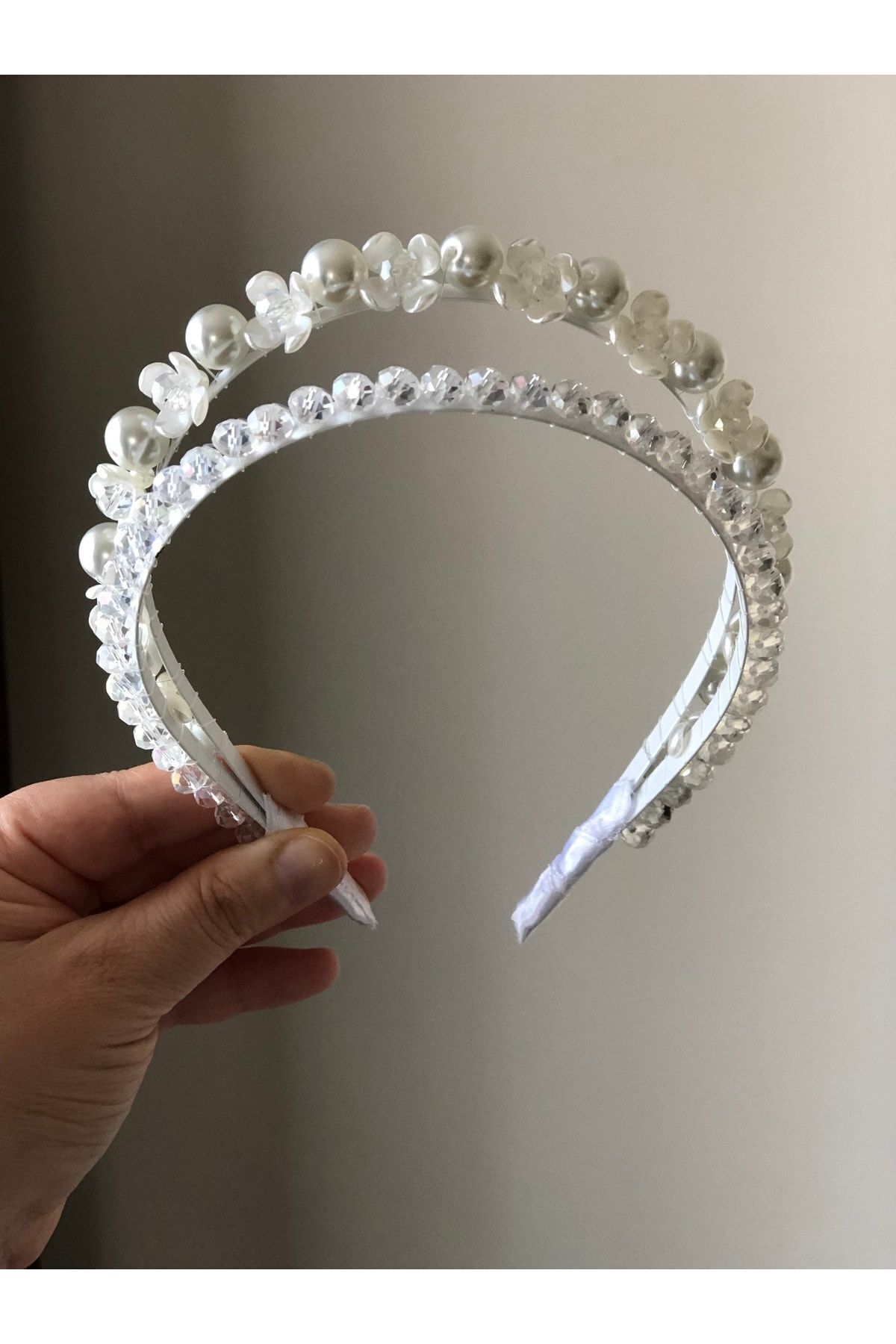 MOMMY ACCESSORIES Incili Ve Kristal Anne-bebek Lohusa Tacı fotoğrafı 5 (önizleme)