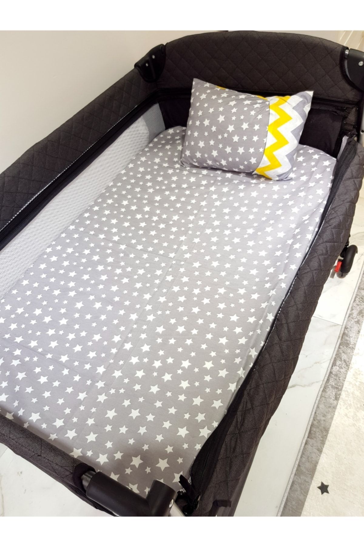 bebek_iklimi 70x110 Bebek Uyku Seti Cibinlikli Zigzag Desen Park Beşiklere Uyumlu 12 Parça (beşik Dahil Değildir) fotoğrafı 5 (önizleme)