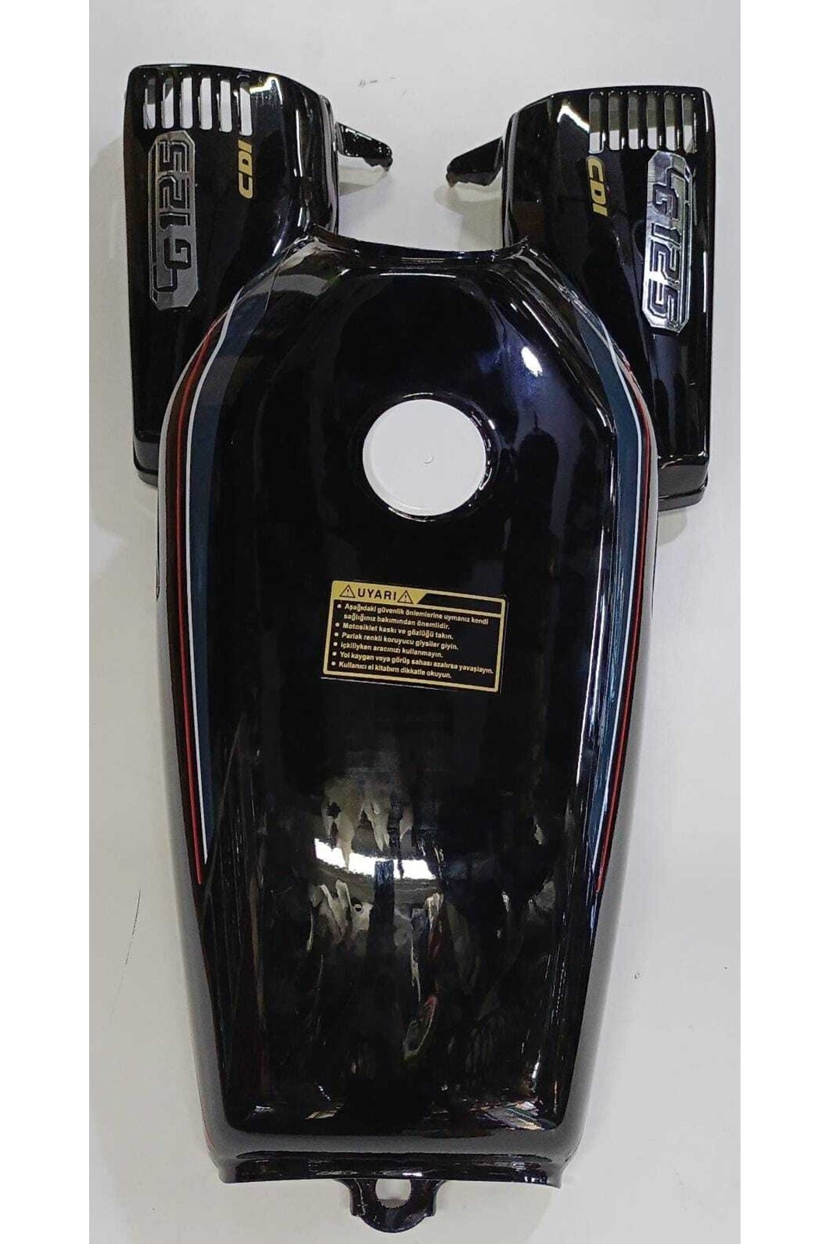 Volta Cg Uag Kuba Falcon uyumlu Çelik Mondial Siyah Benzin Deposu+yan Kapak