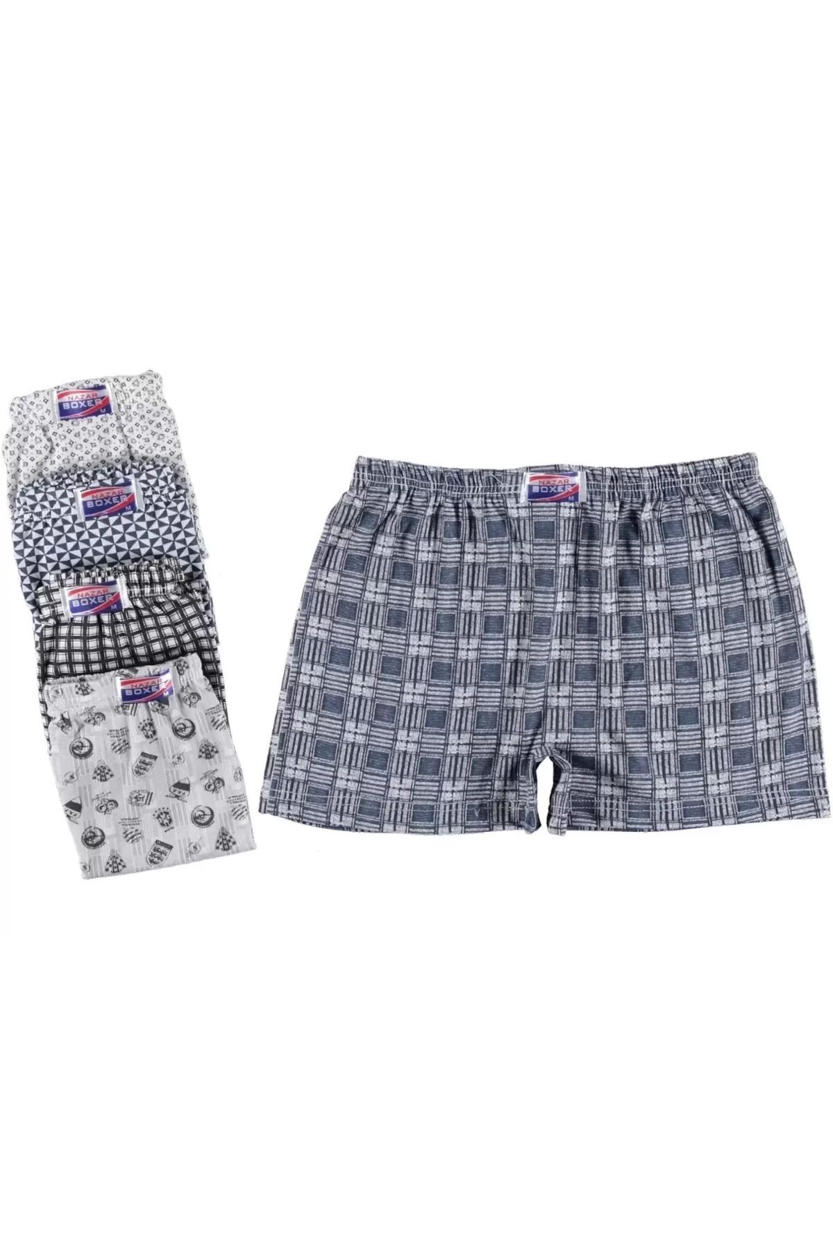 10-Pack Men's Pattern Boxer Shorts Set 100% Cotton Mixed Color Casual Cut Multi Boxer Pack