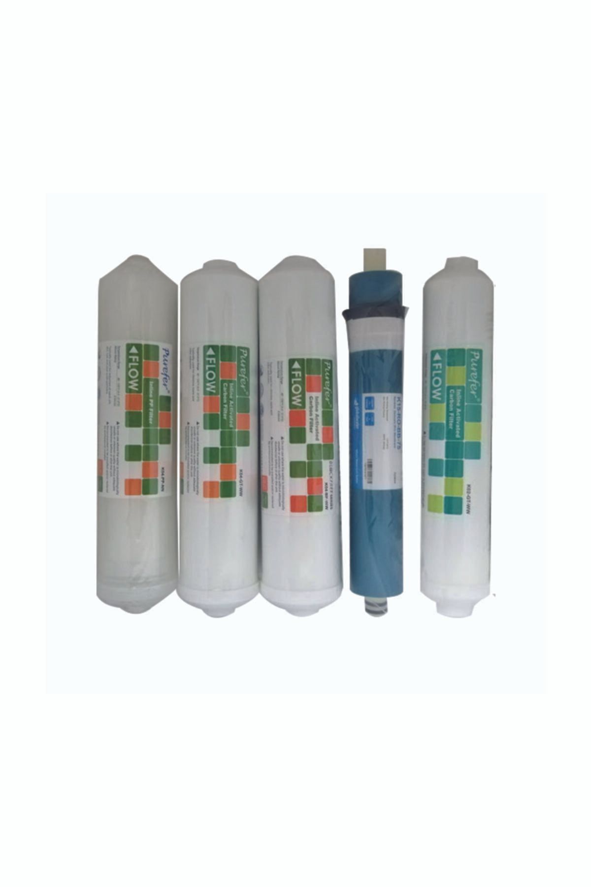 Nsf Approved Purefer 5 Li Filter Set Suitable for Closed Case Water Purifiers 100% Coconut