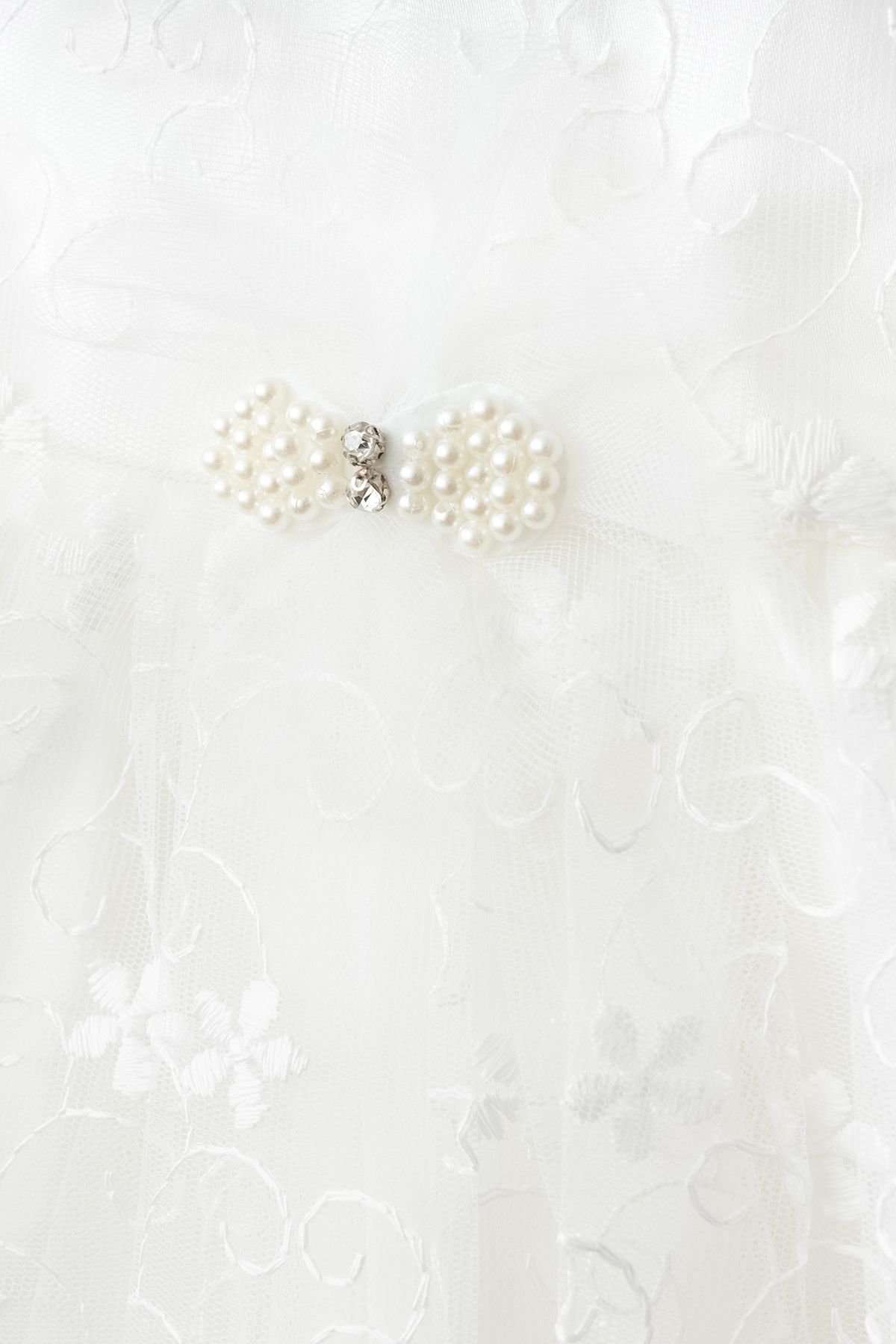 Harry&Millie Kız Bebek Yenidoğan Mevlüt Elbisesi Dantelli İncili fotoğrafı 3 (önizleme)