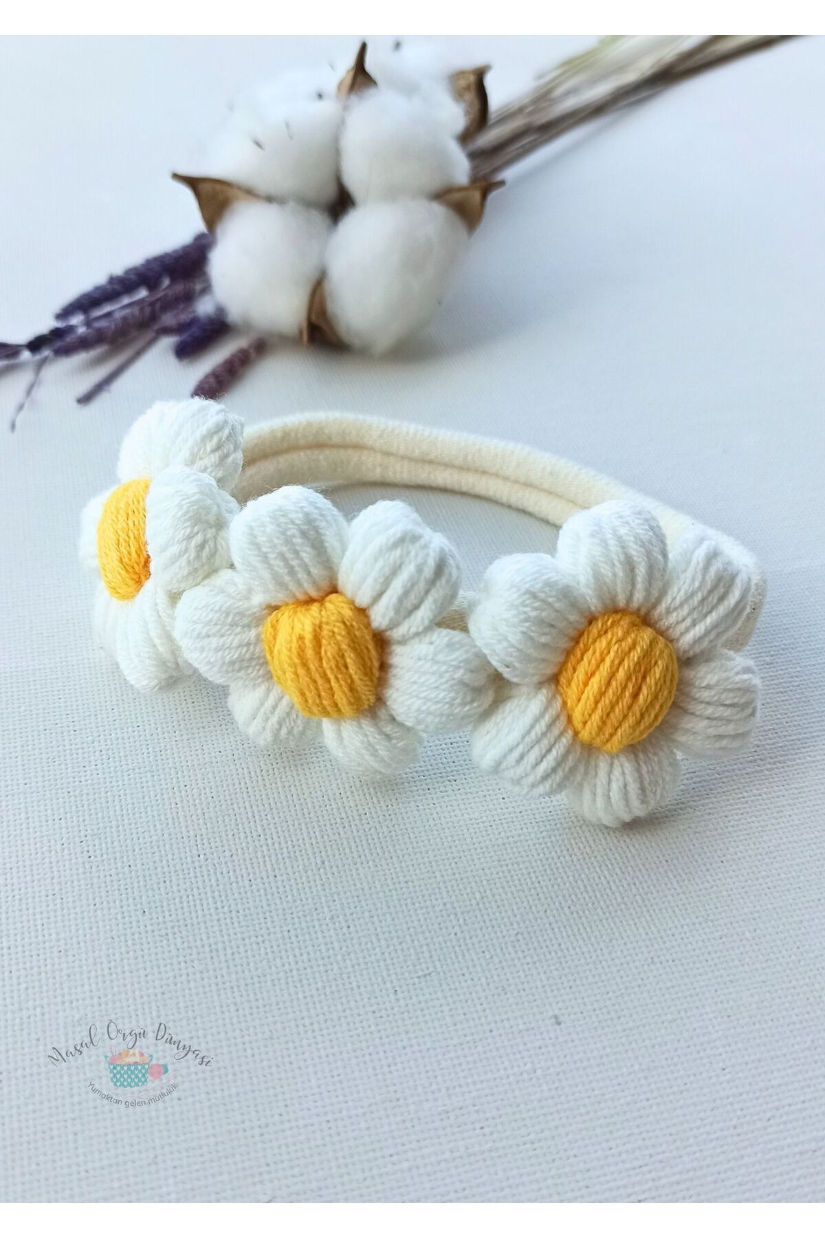 Masal Örgü Dünyası Amigurumi El Emeği  Bebek Çocuk Saç Bandı / Bandanası - Children's and Baby Hair Band fotoğrafı 3 (önizleme)