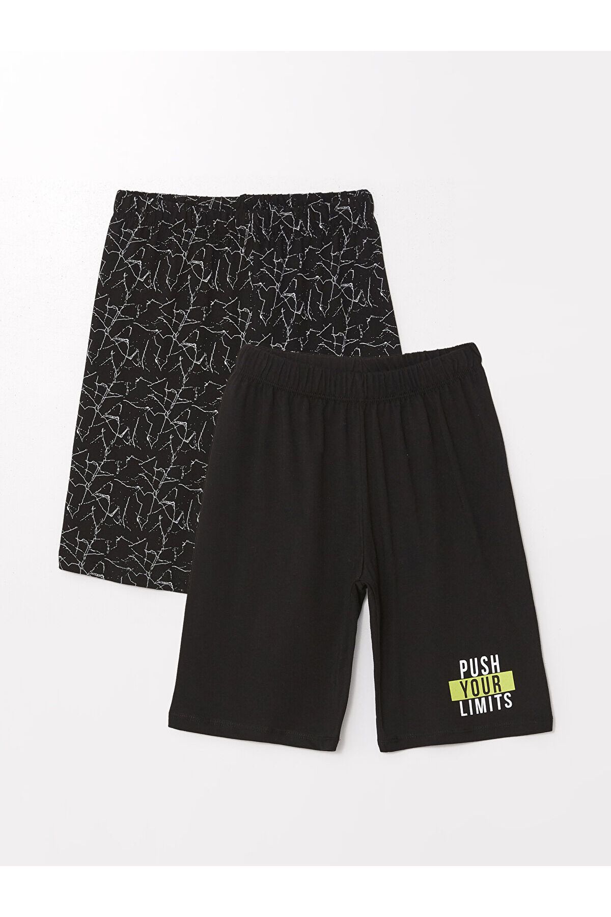 LC Waikiki-Pantaloni scurți de pijama LCW pentru băieți - talie elastică, imprimați, set de 2 1