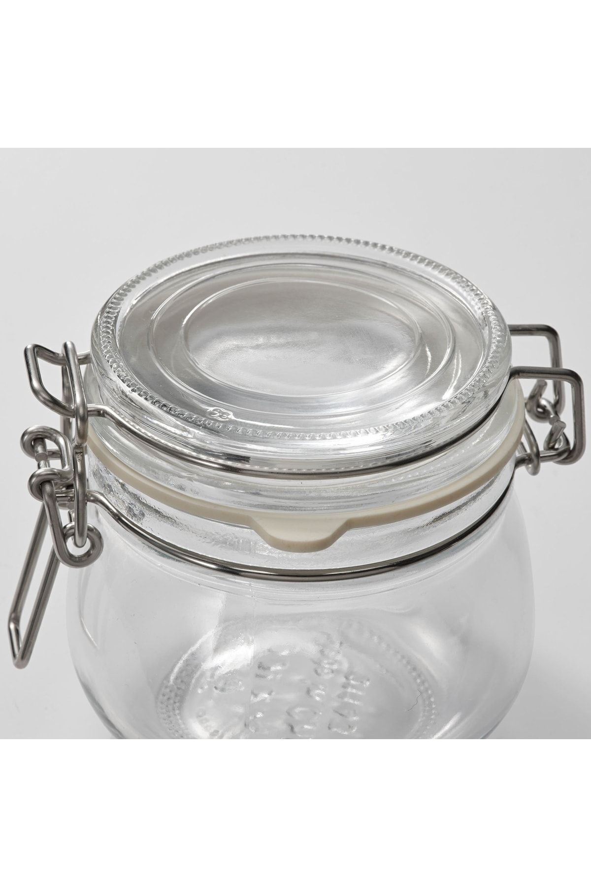 IKEA-Set of 6 Glass Jars with Lids 13 Cl 3