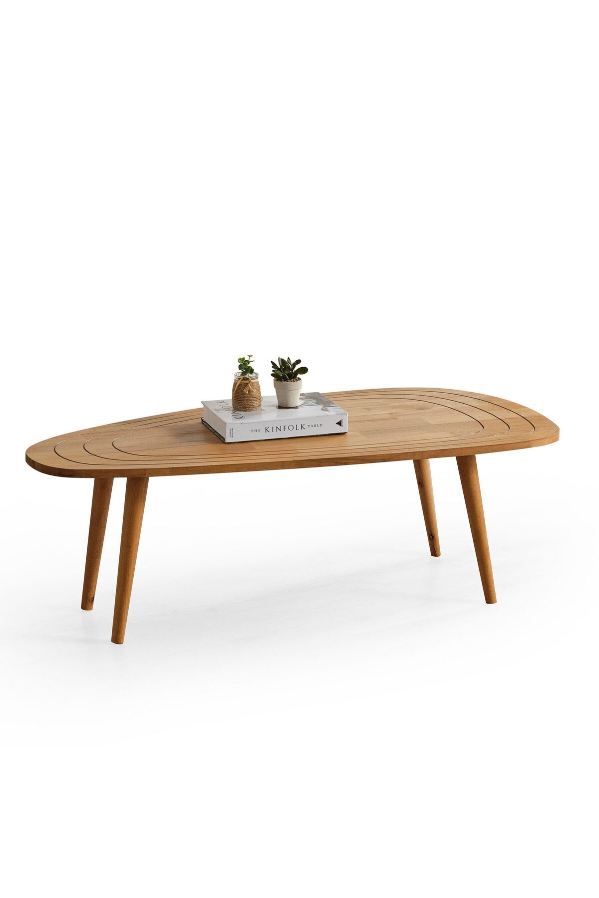 Sweet Solid Natural Wood Coffee Table, Modern Solid Coffee Table