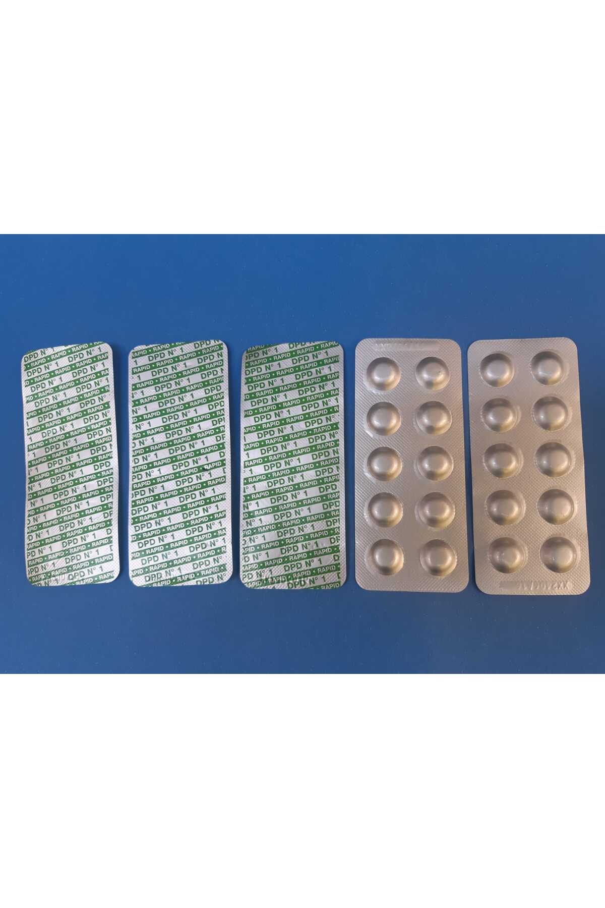 Havuz suyu serbest klor test tableti (DPD) 50 tablet 3