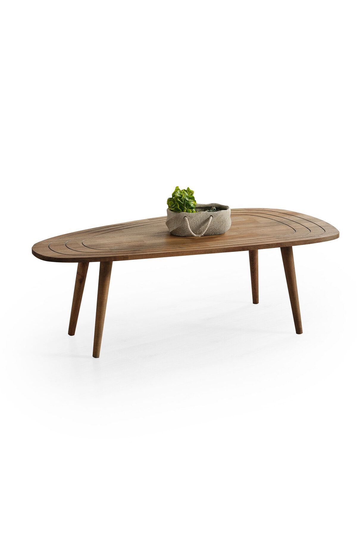 Sweet Solid Natural Wood Coffee Table, Modern Solid Coffee Table