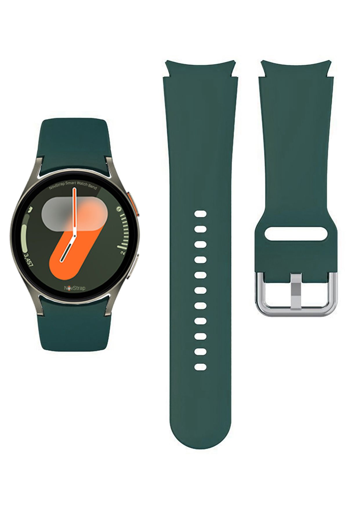 NovStrap Samsung Galaxy Watch 7 6 5 Pro 4 Fe 40 42 43 44 45 46 47 Mm Uyumlu Kordon Tam Kapatan Pimli Silikon Fiyat Yorumlar Trendyol