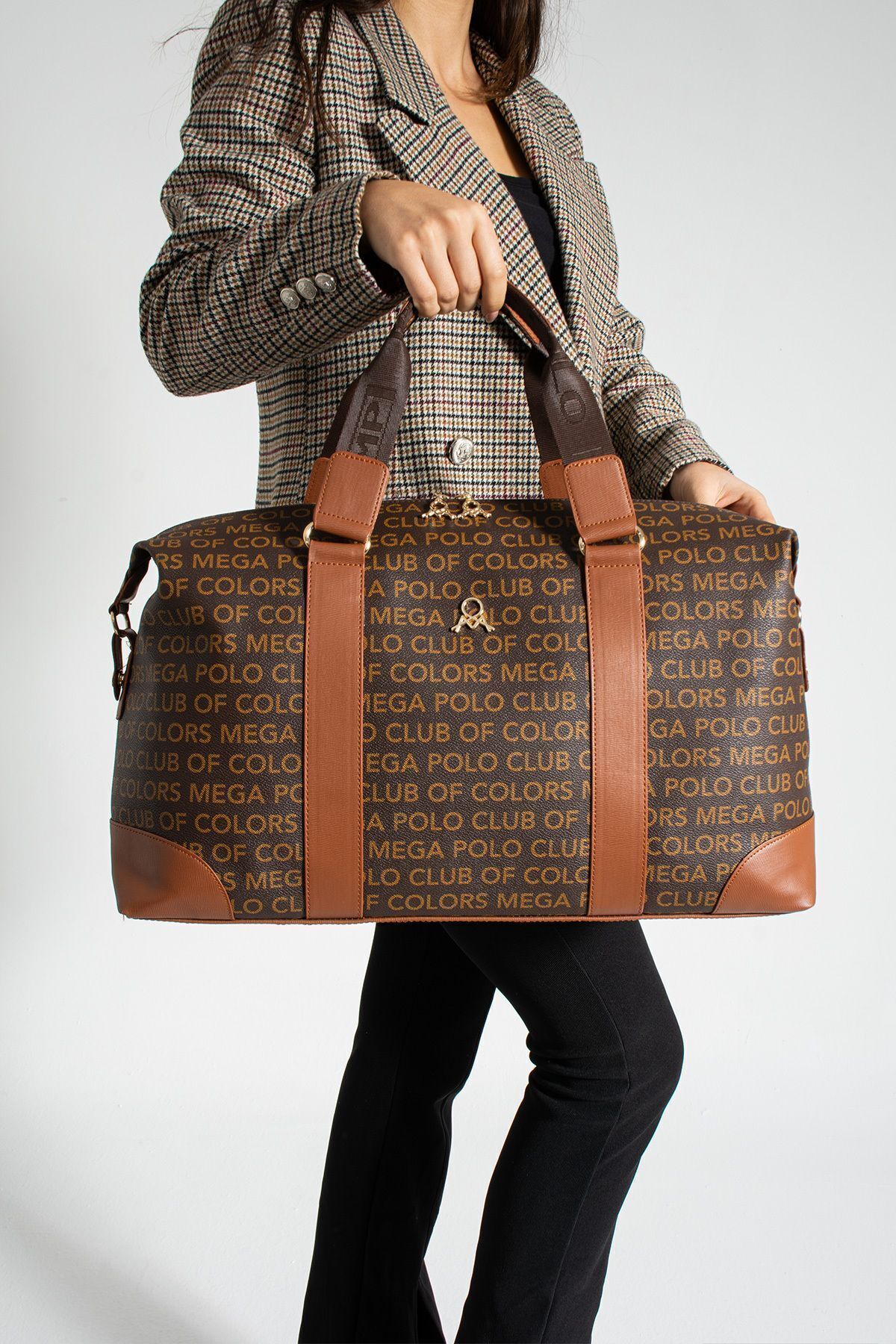 MEGA ÇANTA MEGA POLO Unısex Hostes Valiz Seyahat Tatil Spor Hastane El Ve Omuz Çantası Spor Çanta