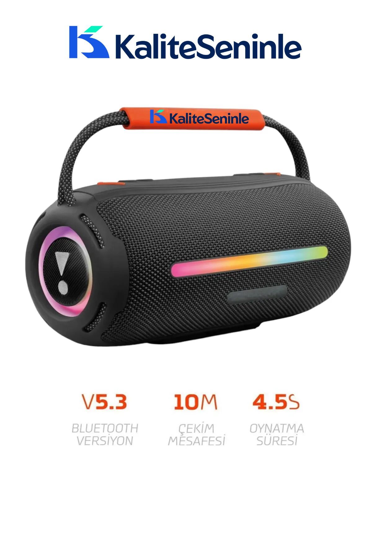 Soundbass Yüksek Ses Bluetooth Hoparlör Ios Android Çift Bass Suya Ve Toza Dayanıklı 4