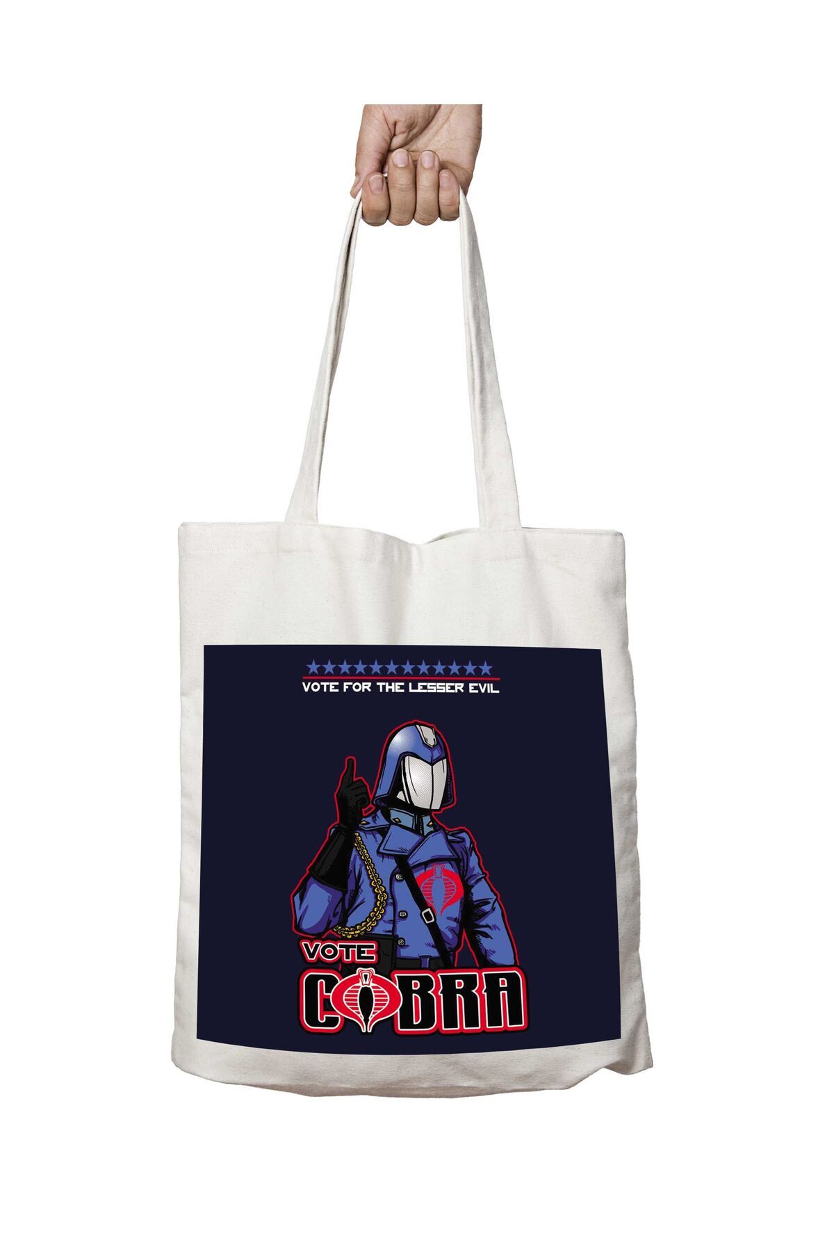ART HEDİYE Gi Joe Vote Cobra Commander - Lesser Evil Geantă Permanentă Lavabilă Pe Două Fețe Unisex - One Size