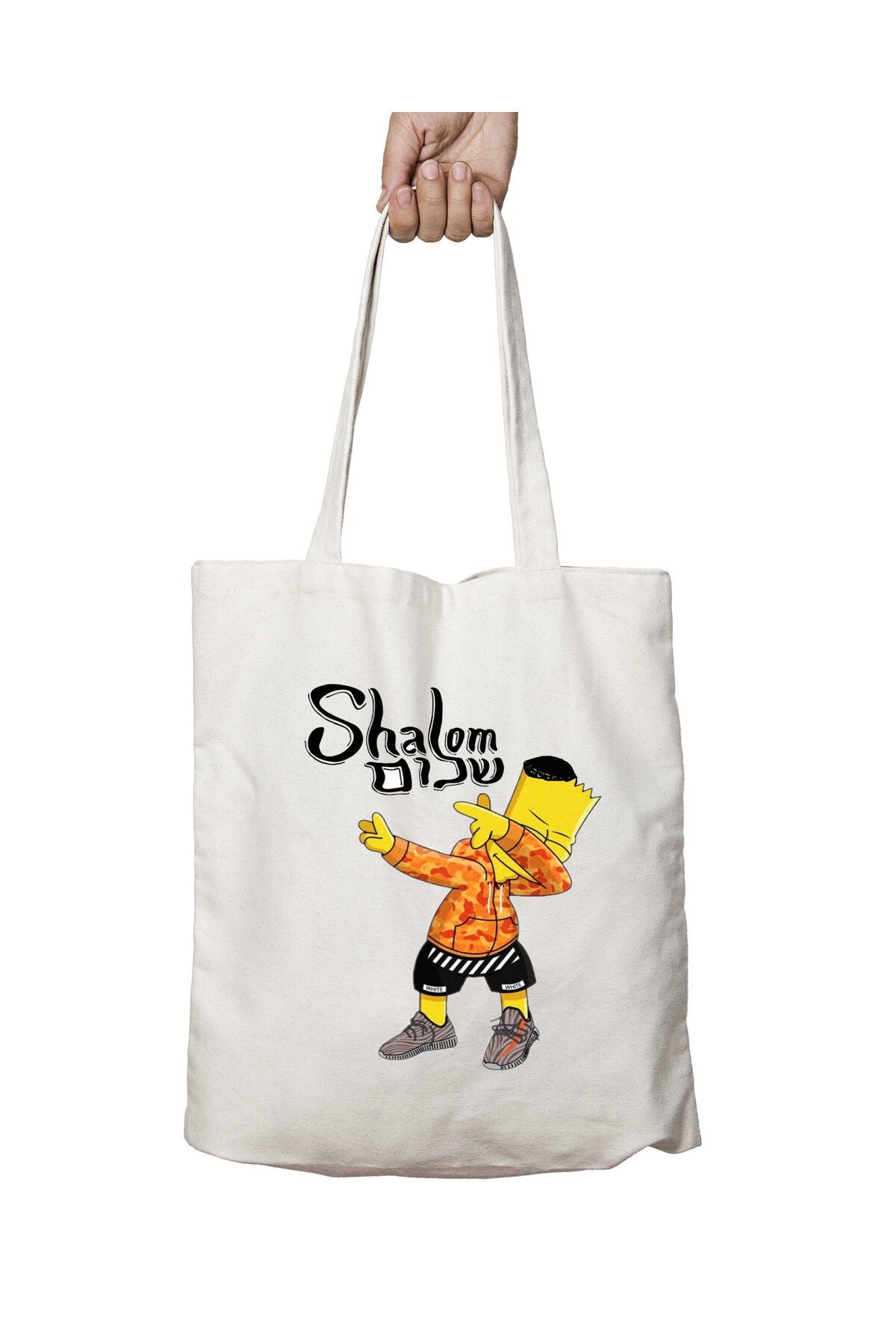 ART HEDİYE Simpsons Printed Shalom Bath - Geantă Lavabilă Și Permanentă Unisex - One Size
