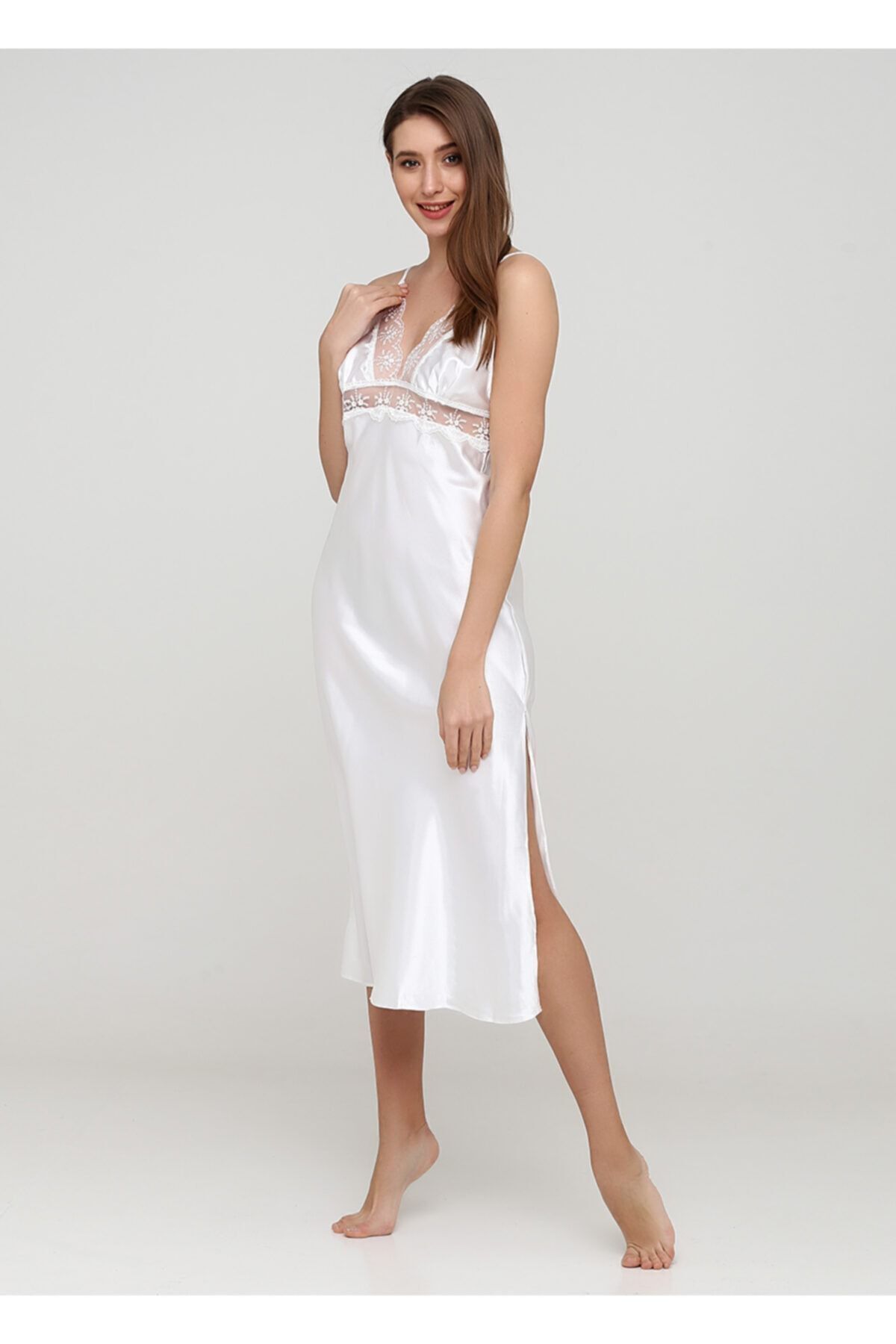 my enjoy Kadın Gecelik Saten Dantelli
