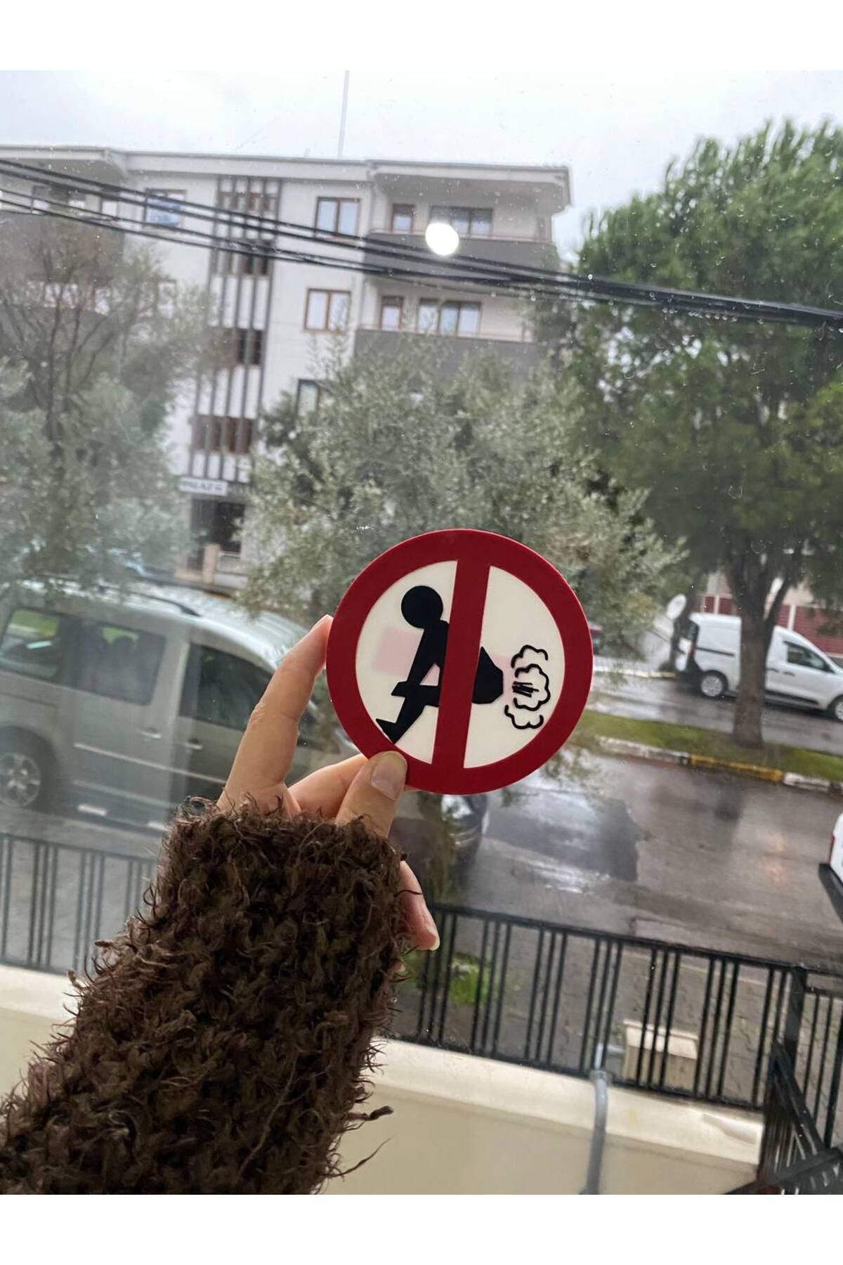 Cadde 3D-Fart Sign - Farting Prohibited Fun Sign - No Fart! 2