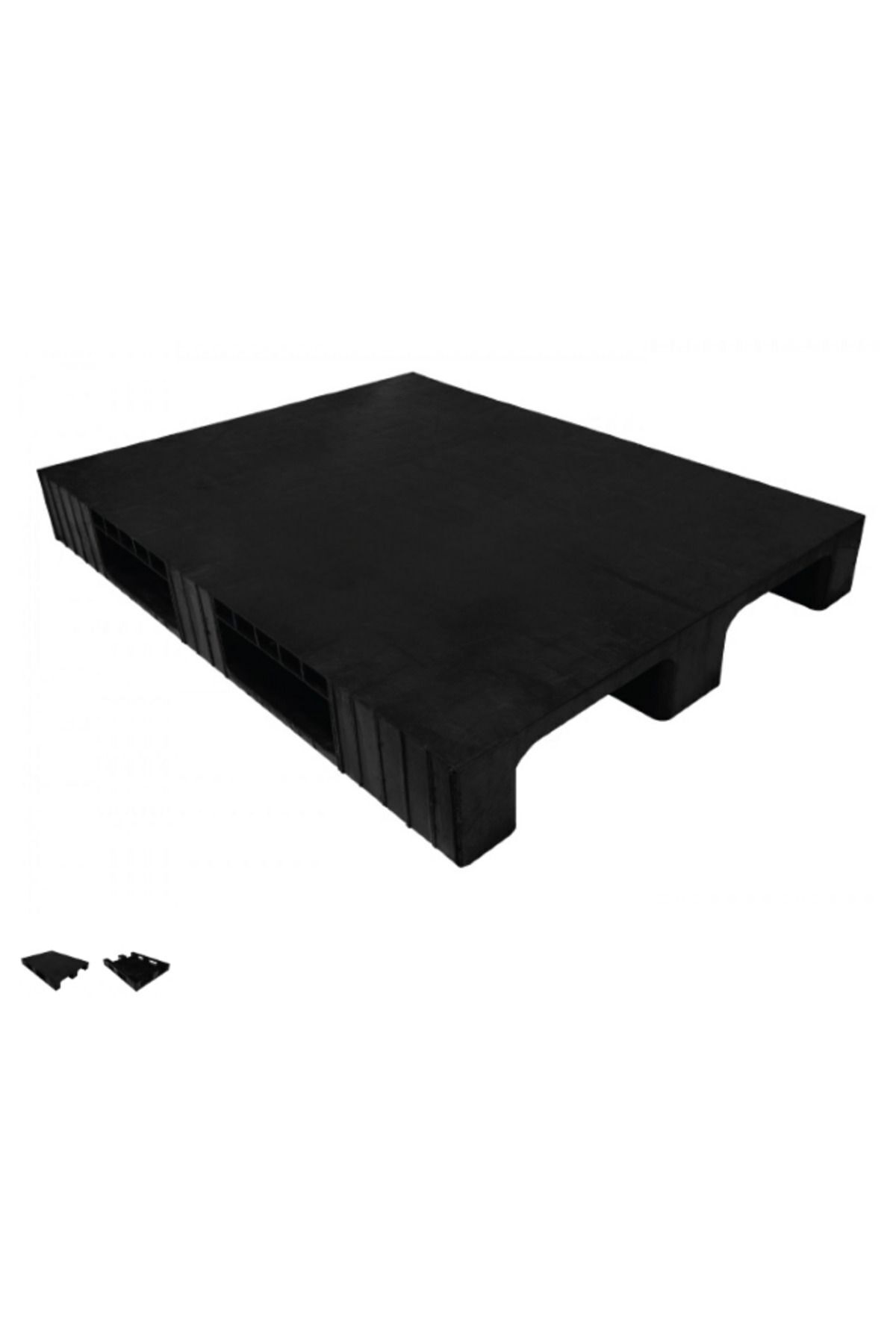 Aslan Ticaret 80 X 120 X 15 Cm 2 Kızaklı Siyah Üzeri Kapalı Plastik Palet