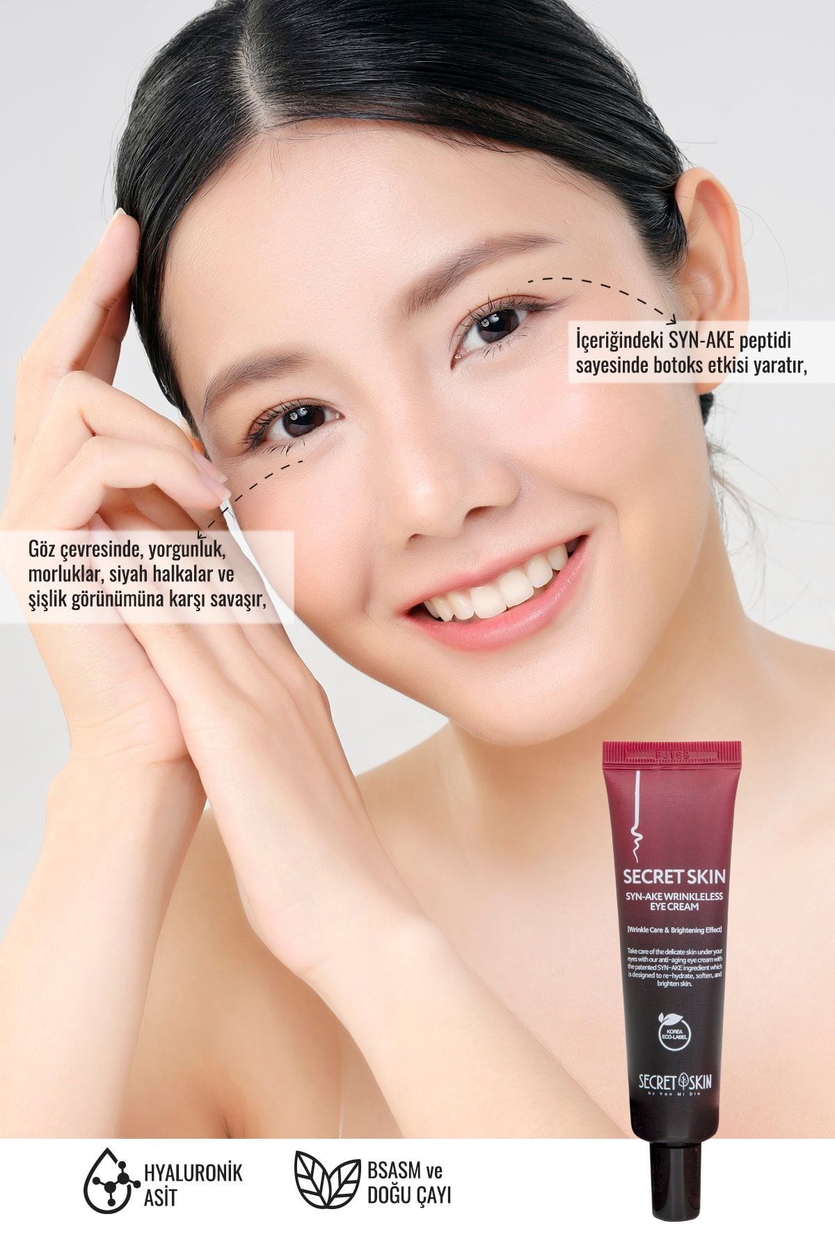 Secret Skin Sıkılaştırıcı, Kırışıklık Karşıtı Syn-ake Peptidli Göz