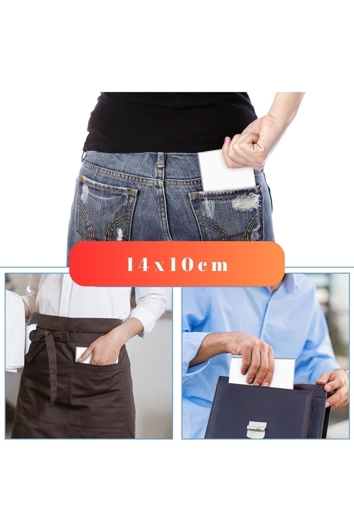 Copyder-لوحة ملاحظات مكونة من 50 ورقة - بيضاء سادة، غير مطبوعة، مقاس 10 × 14 سم 4